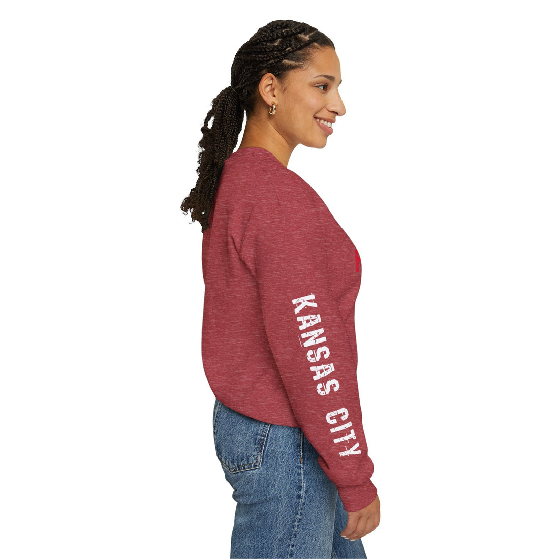 Red Friday KC Crewneck Sweatshirt - Sweatshirt - Positively Sassy - Red Friday KC Crewneck Sweatshirt