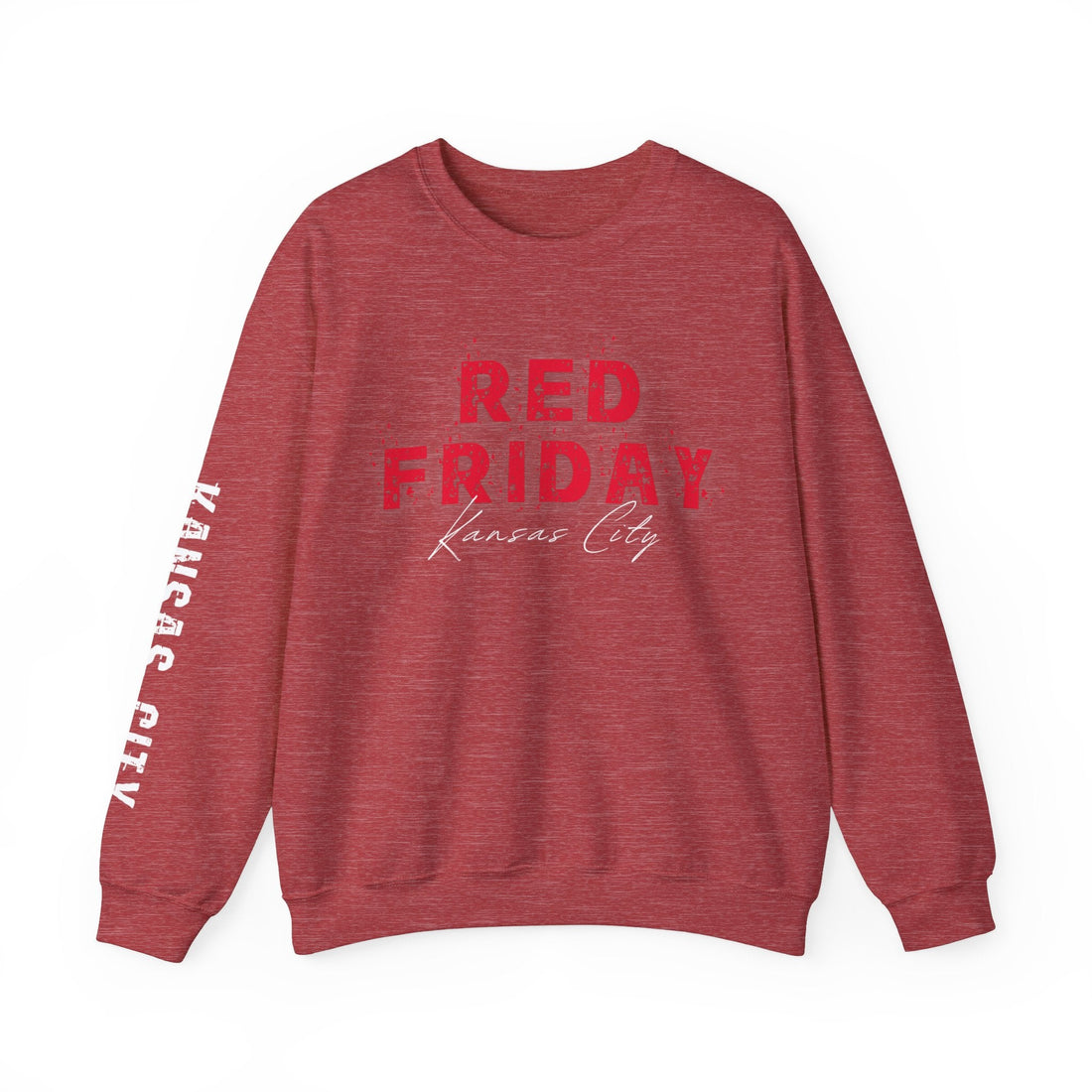 Red Friday KC Crewneck Sweatshirt - Sweatshirt - Positively Sassy - Red Friday KC Crewneck Sweatshirt