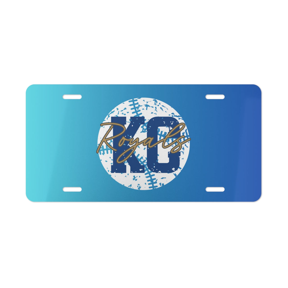 Royal KC Vanity Plate - Accessories - Positively Sassy - Royal KC Vanity Plate