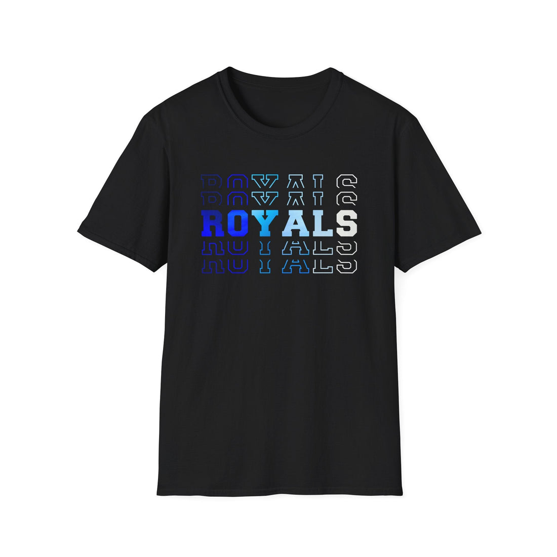 Royals Fade Gildan 64000 Softstyle T-Shirt - T-Shirt - Positively Sassy - Royals Fade Gildan 64000 Softstyle T-Shirt