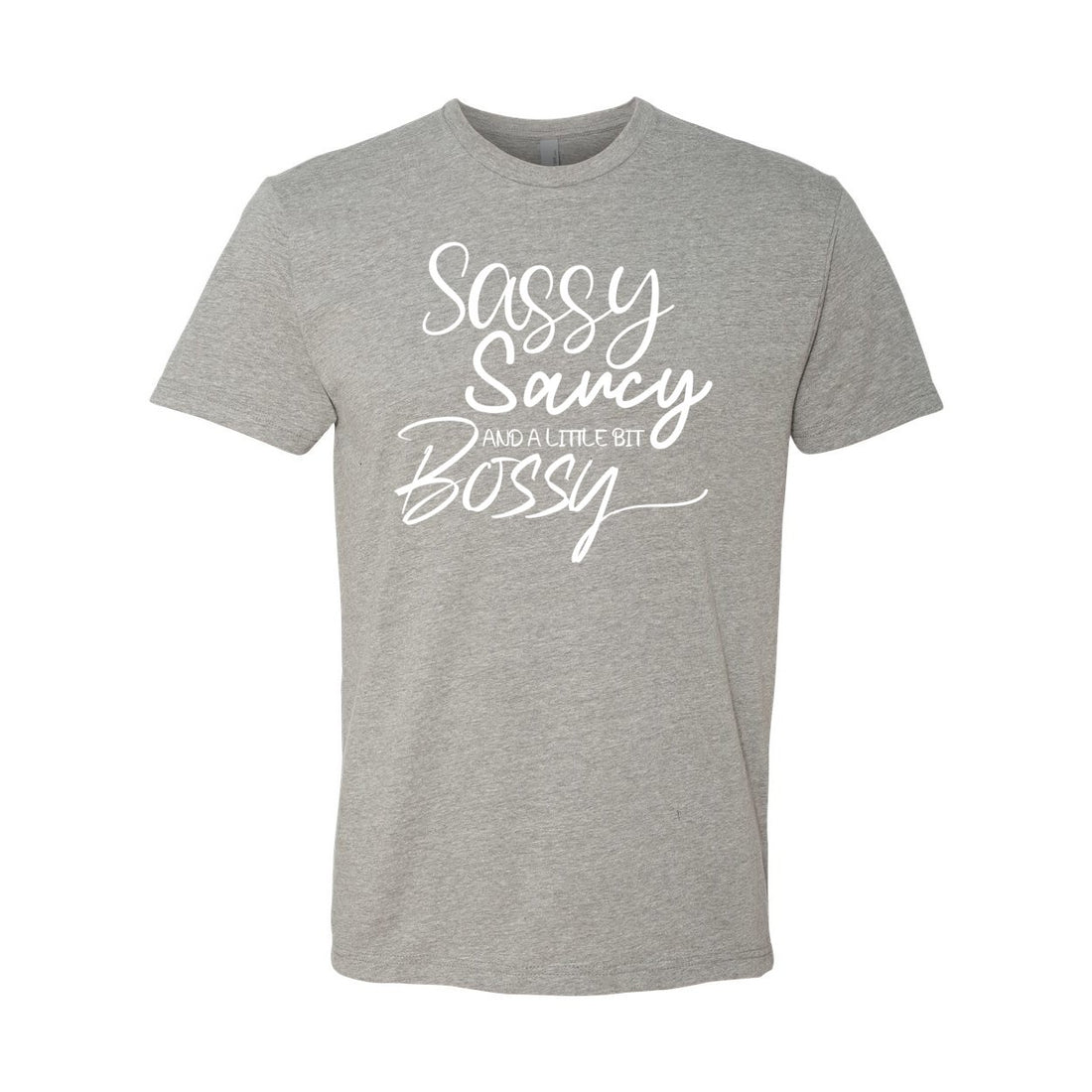 Sassy & Bossy Premium Fitted CVC Crew - T - Shirts - Positively Sassy - Sassy & Bossy Premium Fitted CVC Crew