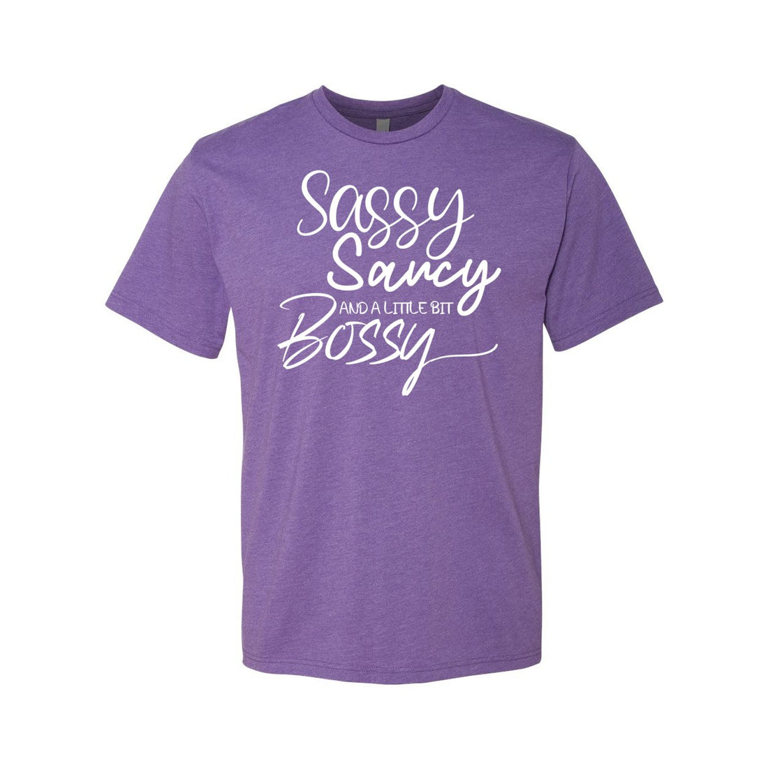 Sassy & Bossy Premium Fitted CVC Crew - T - Shirts - Positively Sassy - Sassy & Bossy Premium Fitted CVC Crew