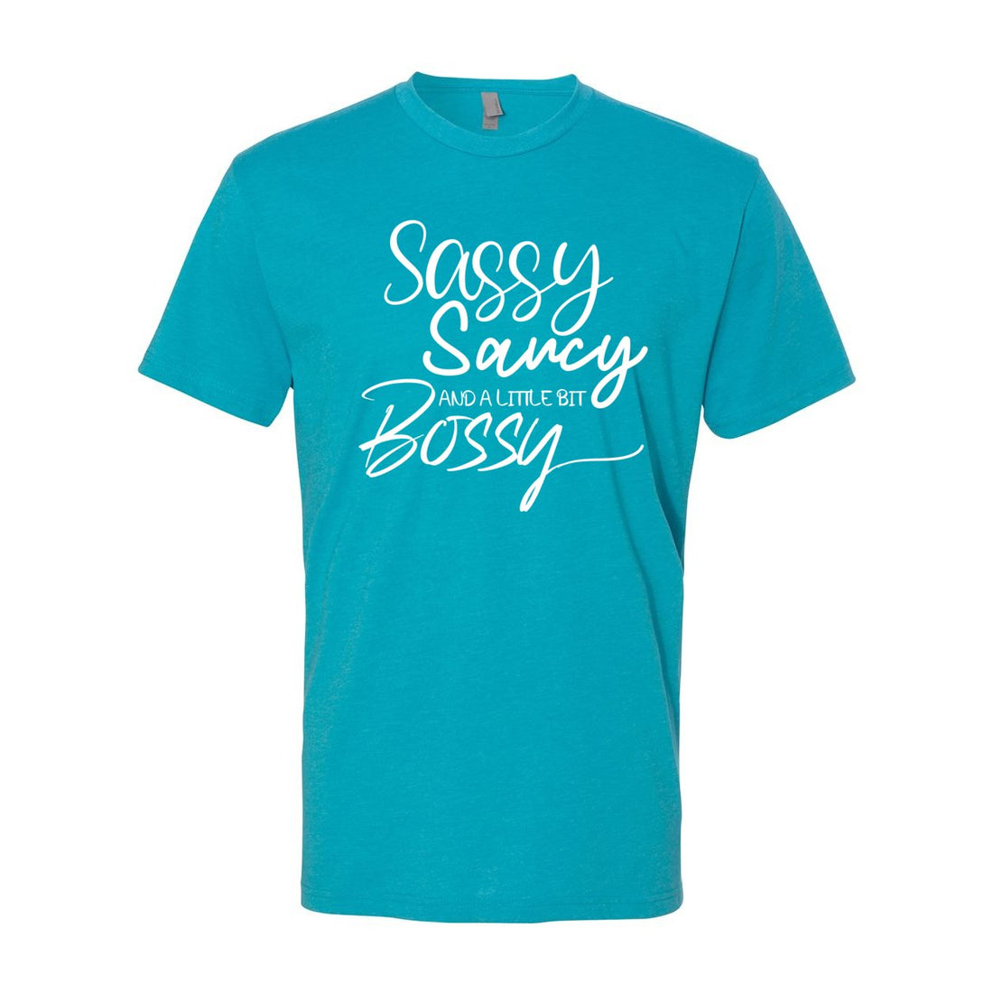 Sassy & Bossy Premium Fitted CVC Crew - T - Shirts - Positively Sassy - Sassy & Bossy Premium Fitted CVC Crew