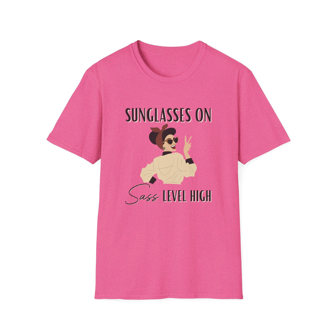 Sassy Sunglasses T-Shirt for Summer Fun, Gift for Friends, Trendy Casual Wear, Day Out, Women's Fashion, Vibe Shirt - T-Shirt - Positively Sassy - Sassy Sunglasses T-Shirt for Summer Fun, Gift for Friends, Trendy Casual Wear, Day Out, Women's Fashion, Vibe Shirt
