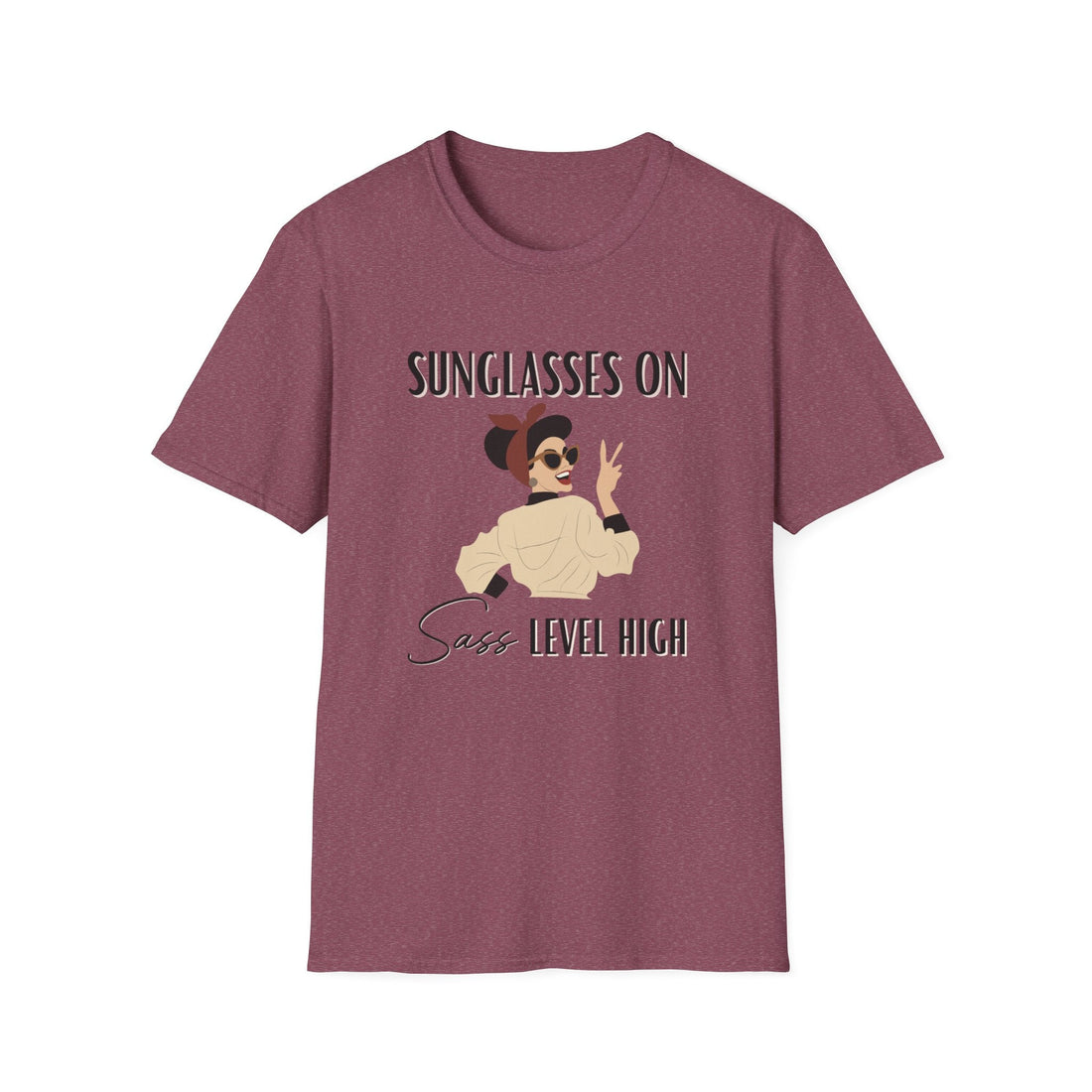 Sassy Sunglasses T-Shirt for Summer Fun, Gift for Friends, Trendy Casual Wear, Day Out, Women's Fashion, Vibe Shirt - T-Shirt - Positively Sassy - Sassy Sunglasses T-Shirt for Summer Fun, Gift for Friends, Trendy Casual Wear, Day Out, Women's Fashion, Vibe Shirt