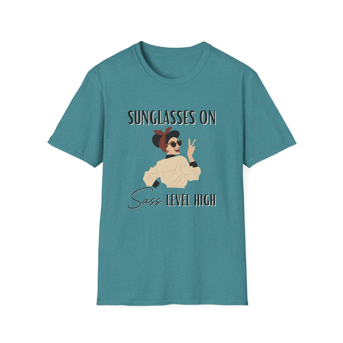 Sassy Sunglasses T-Shirt for Summer Fun, Gift for Friends, Trendy Casual Wear, Day Out, Women's Fashion, Vibe Shirt - T-Shirt - Positively Sassy - Sassy Sunglasses T-Shirt for Summer Fun, Gift for Friends, Trendy Casual Wear, Day Out, Women's Fashion, Vibe Shirt