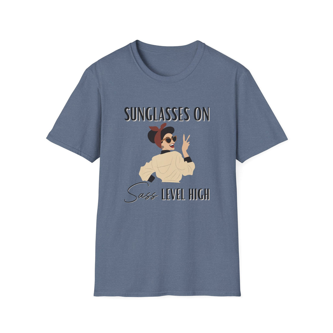 Sassy Sunglasses T-Shirt for Summer Fun, Gift for Friends, Trendy Casual Wear, Day Out, Women's Fashion, Vibe Shirt - T-Shirt - Positively Sassy - Sassy Sunglasses T-Shirt for Summer Fun, Gift for Friends, Trendy Casual Wear, Day Out, Women's Fashion, Vibe Shirt