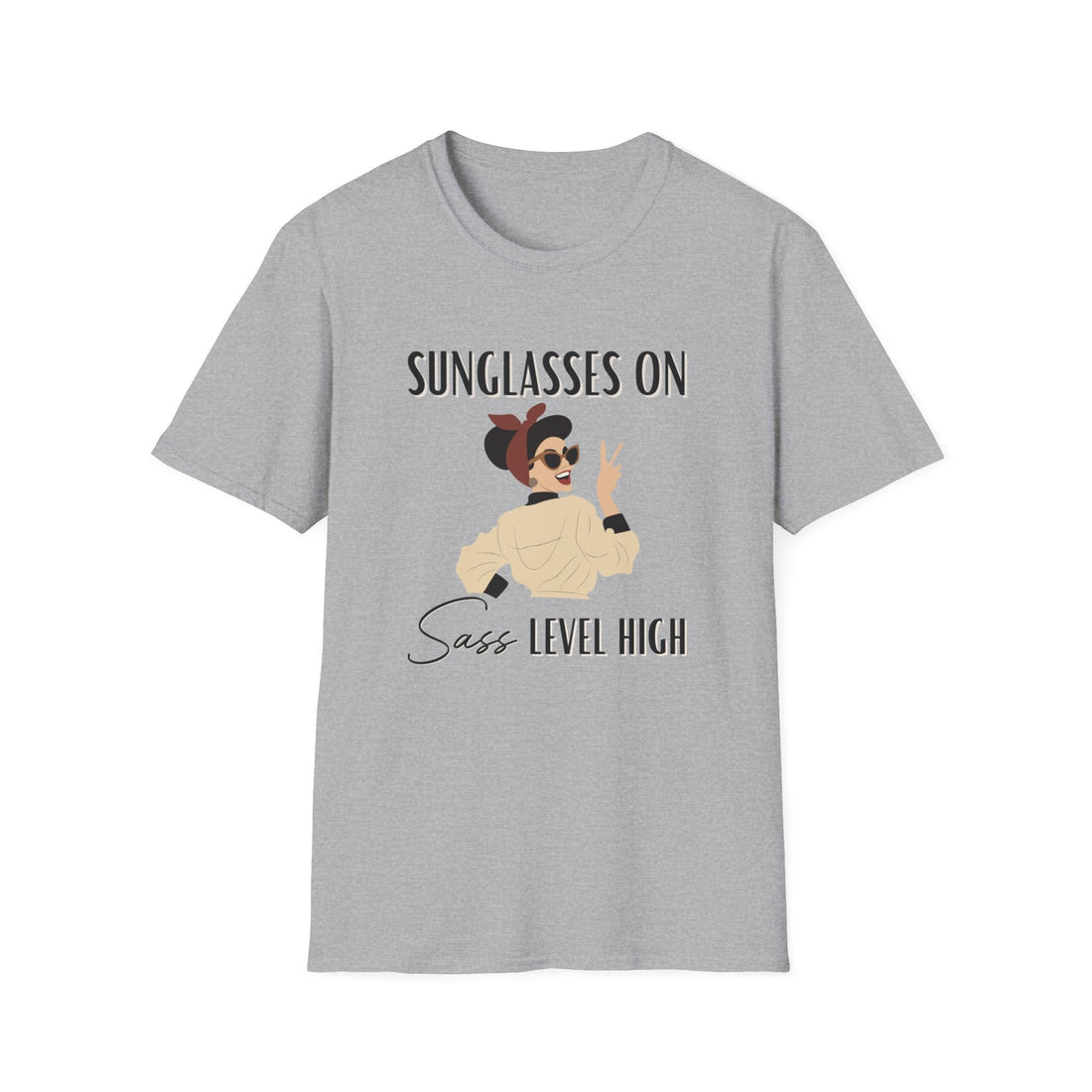 Sassy Sunglasses T-Shirt for Summer Fun, Gift for Friends, Trendy Casual Wear, Day Out, Women's Fashion, Vibe Shirt - T-Shirt - Positively Sassy - Sassy Sunglasses T-Shirt for Summer Fun, Gift for Friends, Trendy Casual Wear, Day Out, Women's Fashion, Vibe Shirt