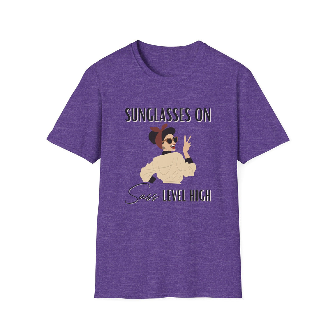 Sassy Sunglasses T-Shirt for Summer Fun, Gift for Friends, Trendy Casual Wear, Day Out, Women's Fashion, Vibe Shirt - T-Shirt - Positively Sassy - Sassy Sunglasses T-Shirt for Summer Fun, Gift for Friends, Trendy Casual Wear, Day Out, Women's Fashion, Vibe Shirt