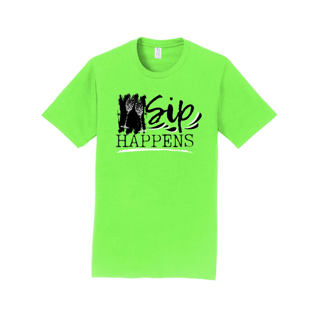 Sip Happens Port & Company® Fan Favorite™ Tee - T - Shirts - Positively Sassy - Sip Happens Port & Company® Fan Favorite™ Tee