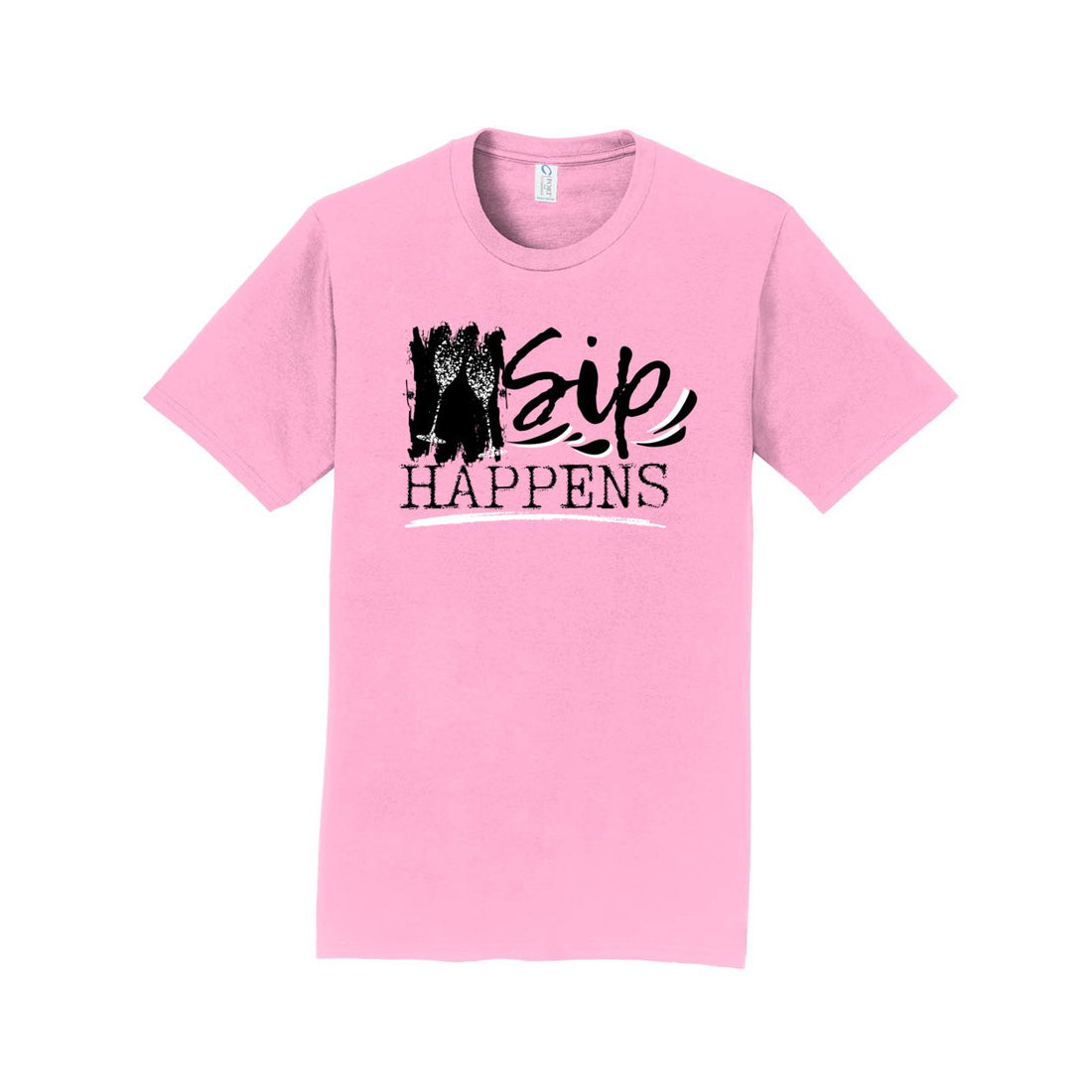 Sip Happens Port & Company® Fan Favorite™ Tee - T - Shirts - Positively Sassy - Sip Happens Port & Company® Fan Favorite™ Tee