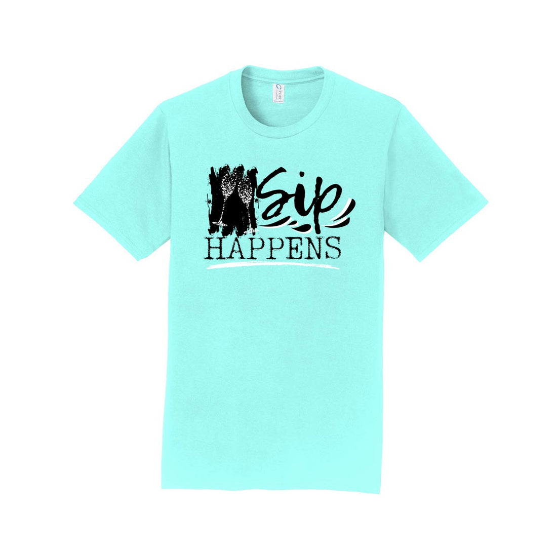 Sip Happens Port & Company® Fan Favorite™ Tee - T - Shirts - Positively Sassy - Sip Happens Port & Company® Fan Favorite™ Tee