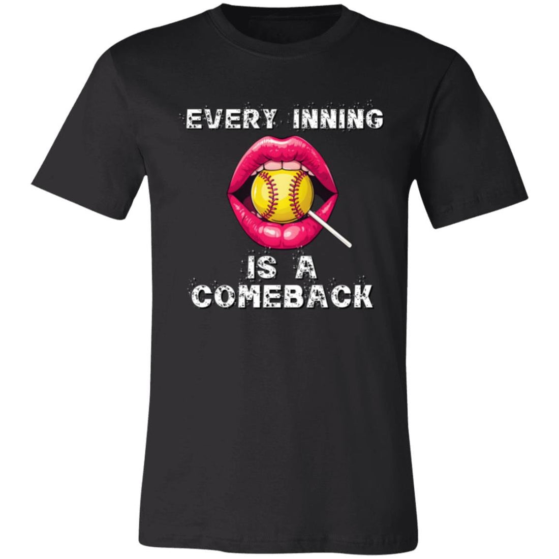 Softball Comeback 3001C Bella + Canvas Unisex Jersey Short - Sleeve T-Shirt - T-Shirts - Positively Sassy - Softball Comeback 3001C Bella + Canvas Unisex Jersey Short - Sleeve T-Shirt