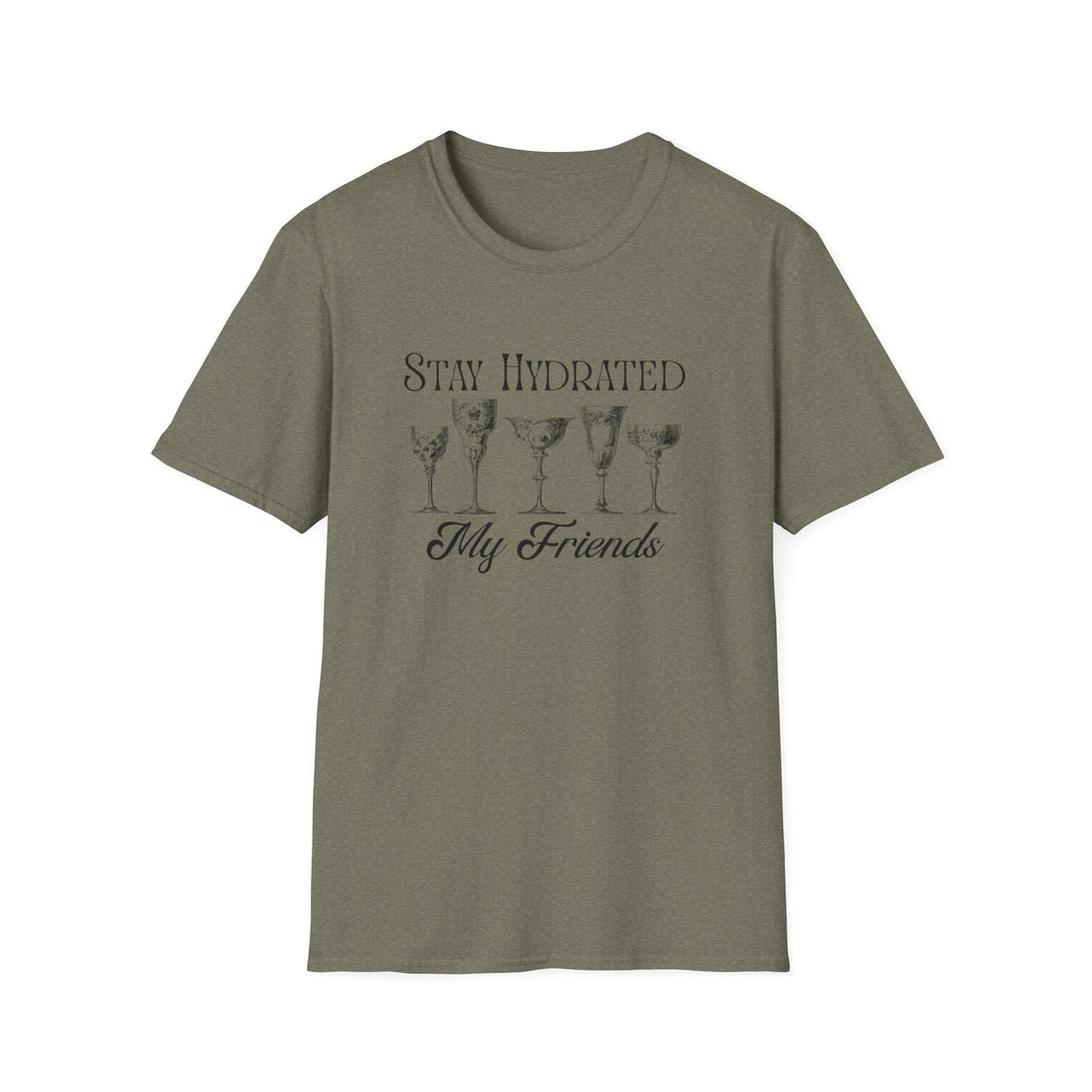 Stay Hydrated My Friends T-Shirt, Casual Tee, Gift for Friends, Summer Vibe Shirt, Fun Party Top, Lightweight Unisex Apparel - T-Shirt - Positively Sassy - Stay Hydrated My Friends T-Shirt, Casual Tee, Gift for Friends, Summer Vibe Shirt, Fun Party Top, Lightweight Unisex Apparel