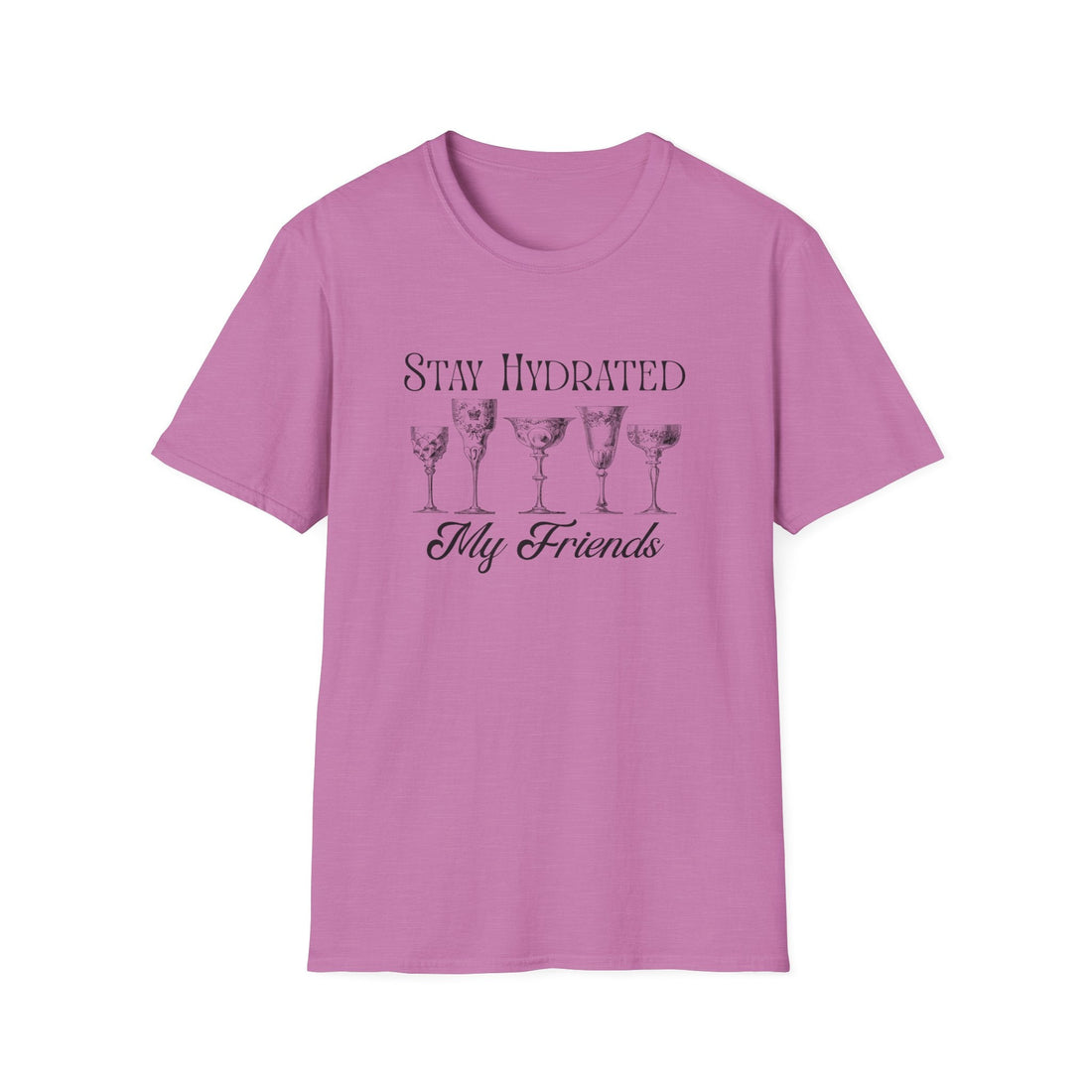 Stay Hydrated My Friends T-Shirt, Casual Tee, Gift for Friends, Summer Vibe Shirt, Fun Party Top, Lightweight Unisex Apparel - T-Shirt - Positively Sassy - Stay Hydrated My Friends T-Shirt, Casual Tee, Gift for Friends, Summer Vibe Shirt, Fun Party Top, Lightweight Unisex Apparel