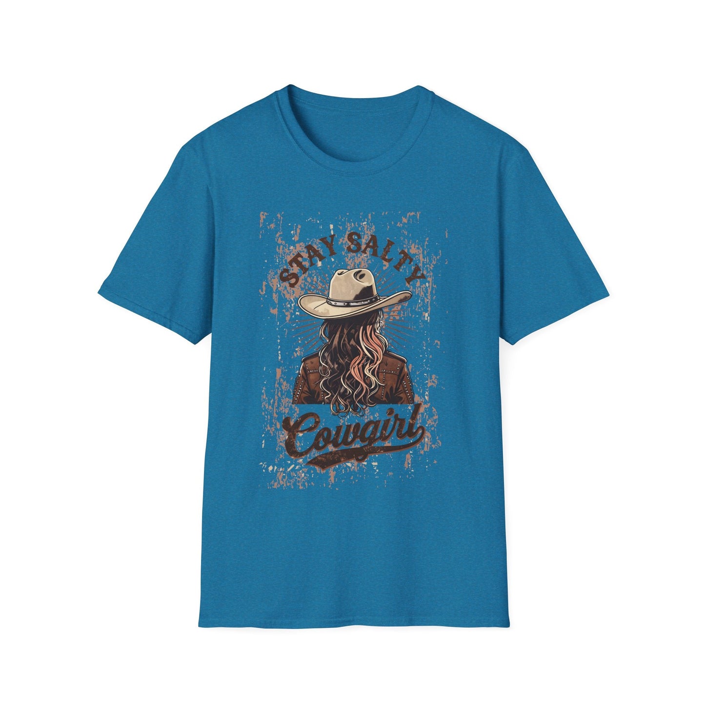 Stay Salty Cowgirl Vintage T-Shirt - Perfect for Western Lovers and Casual Wear - T-Shirt - Positively Sassy - Stay Salty Cowgirl Vintage T-Shirt - Perfect for Western Lovers and Casual Wear