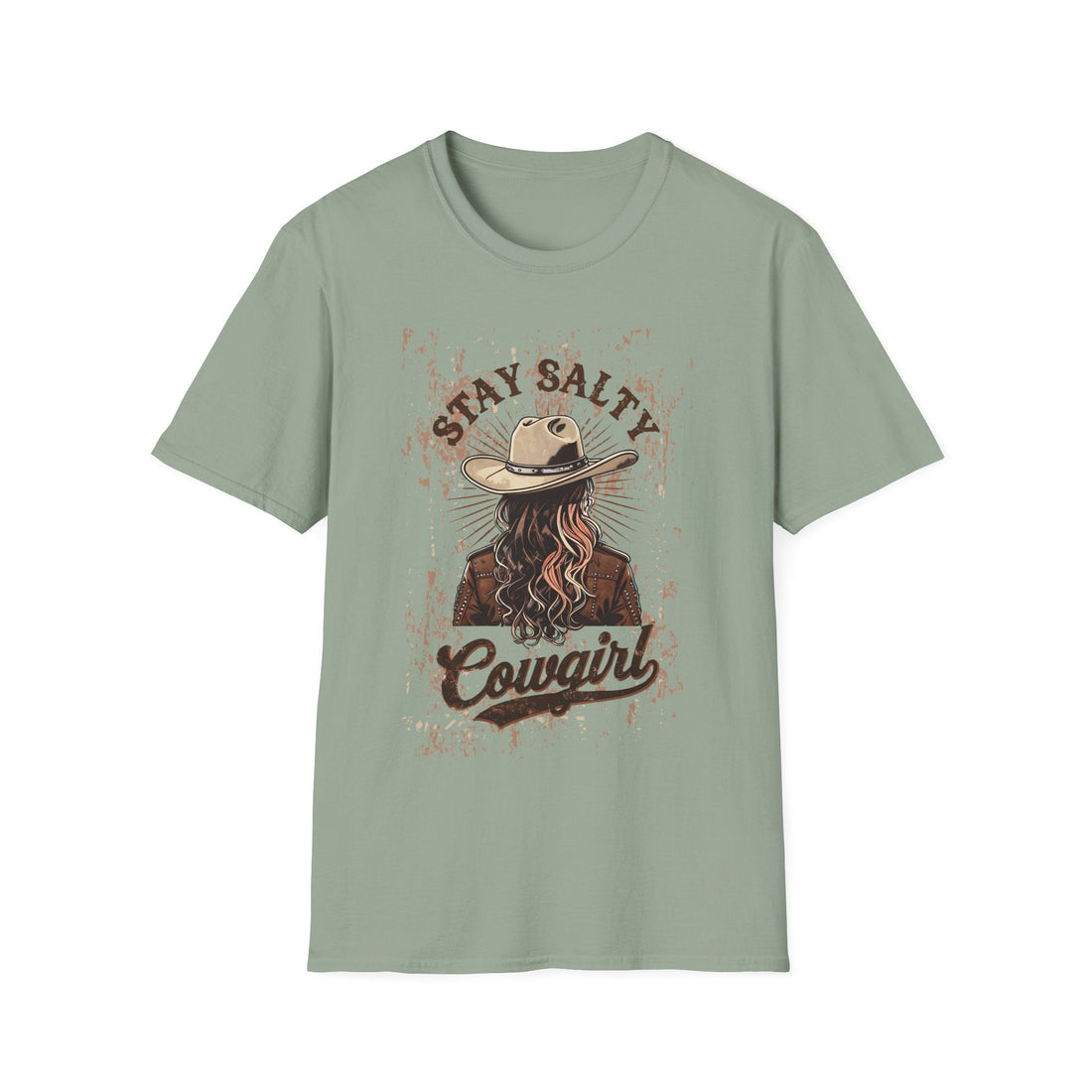 Stay Salty Cowgirl Vintage T-Shirt - Perfect for Western Lovers and Casual Wear - T-Shirt - Positively Sassy - Stay Salty Cowgirl Vintage T-Shirt - Perfect for Western Lovers and Casual Wear
