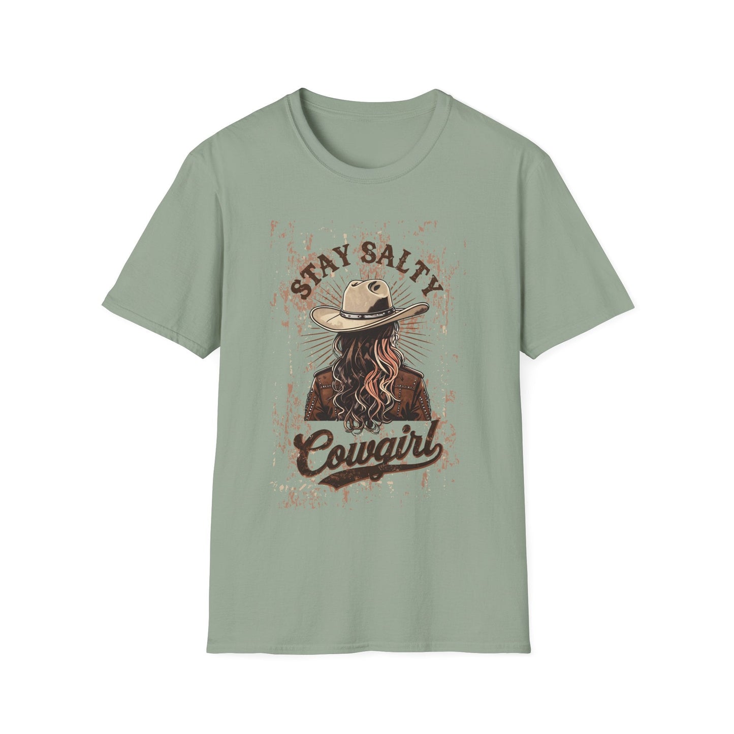 Stay Salty Cowgirl Vintage T-Shirt - Perfect for Western Lovers and Casual Wear - T-Shirt - Positively Sassy - Stay Salty Cowgirl Vintage T-Shirt - Perfect for Western Lovers and Casual Wear