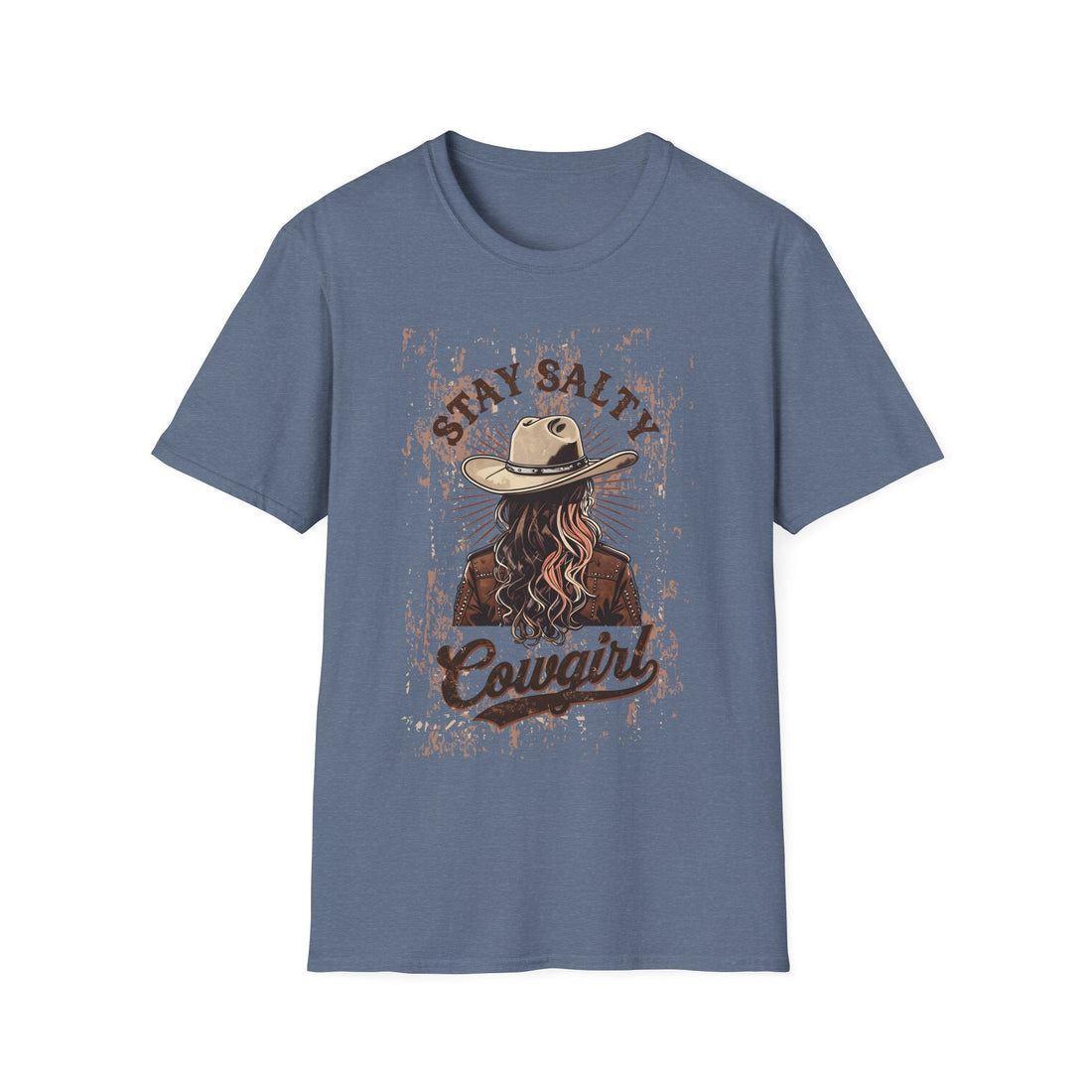 Stay Salty Cowgirl Vintage T-Shirt - Perfect for Western Lovers and Casual Wear - T-Shirt - Positively Sassy - Stay Salty Cowgirl Vintage T-Shirt - Perfect for Western Lovers and Casual Wear