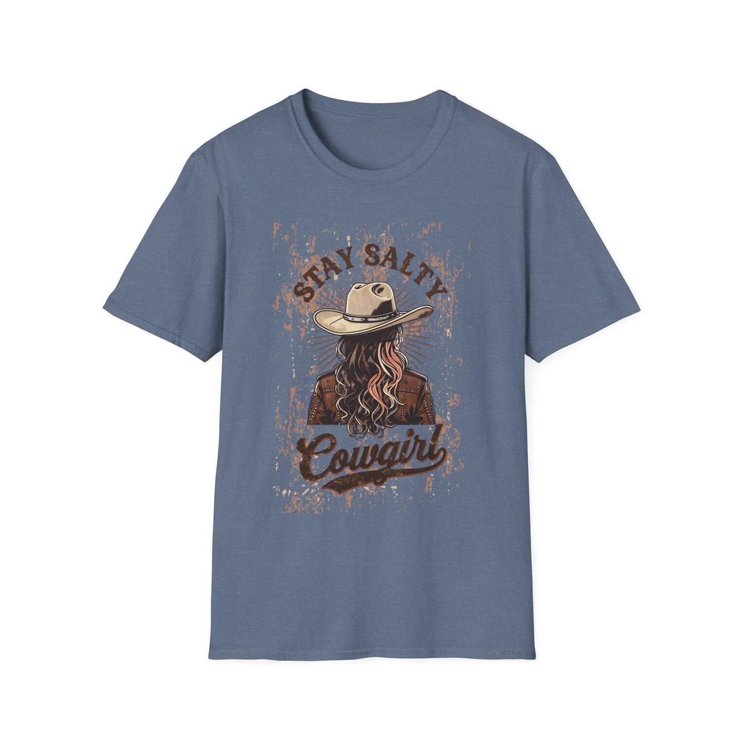 Stay Salty Cowgirl Vintage T-Shirt - Perfect for Western Lovers and Casual Wear - T-Shirt - Positively Sassy - Stay Salty Cowgirl Vintage T-Shirt - Perfect for Western Lovers and Casual Wear