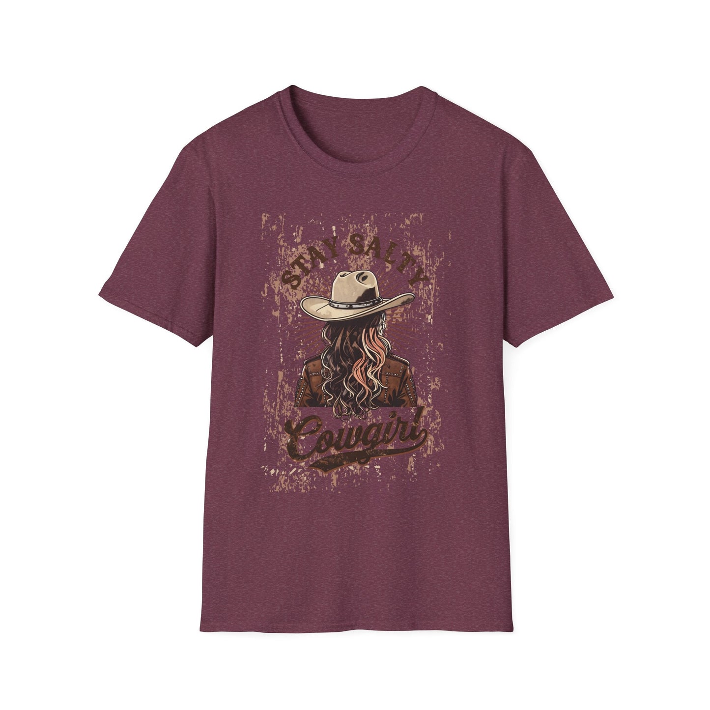 Stay Salty Cowgirl Vintage T-Shirt - Perfect for Western Lovers and Casual Wear - T-Shirt - Positively Sassy - Stay Salty Cowgirl Vintage T-Shirt - Perfect for Western Lovers and Casual Wear