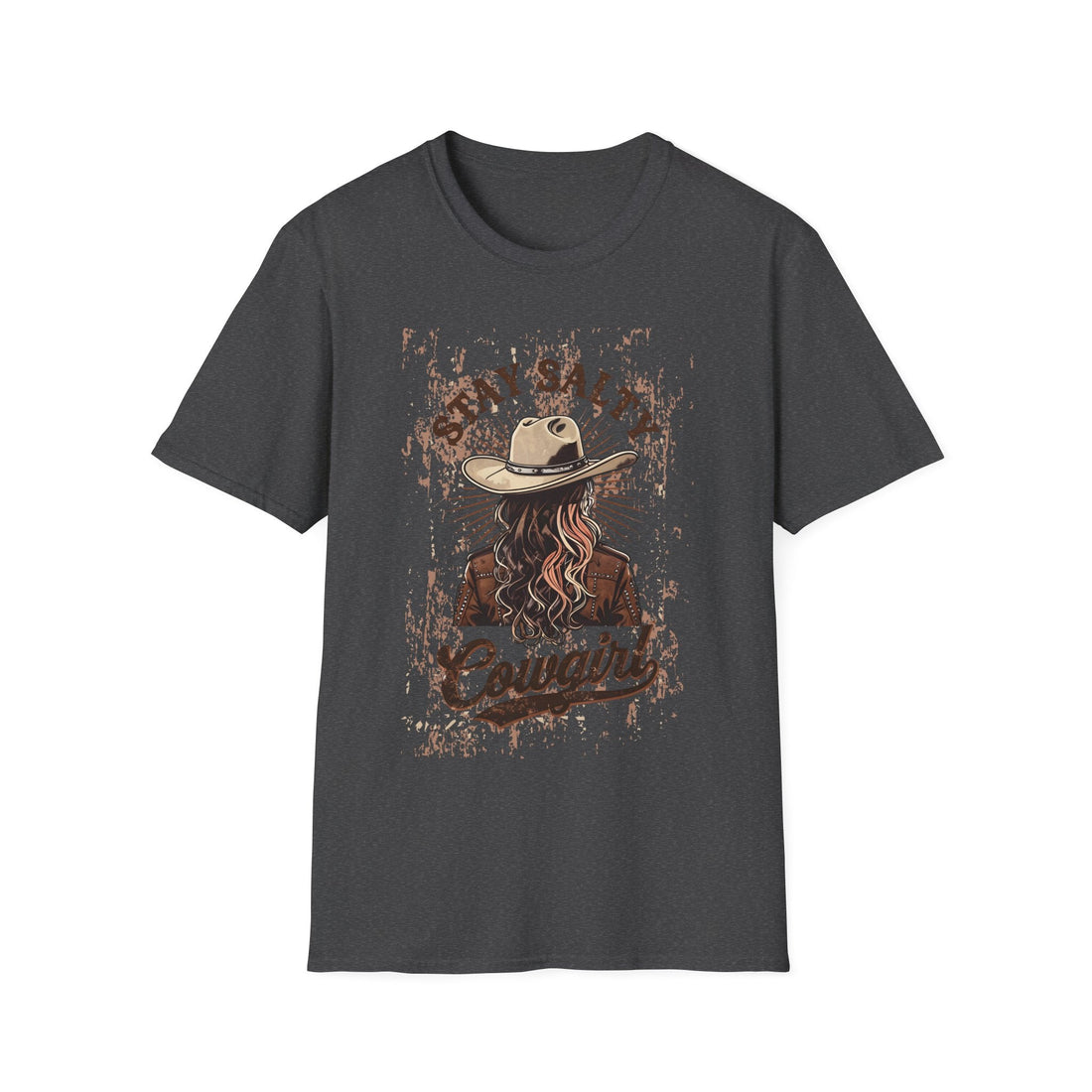 Stay Salty Cowgirl Vintage T-Shirt - Perfect for Western Lovers and Casual Wear - T-Shirt - Positively Sassy - Stay Salty Cowgirl Vintage T-Shirt - Perfect for Western Lovers and Casual Wear