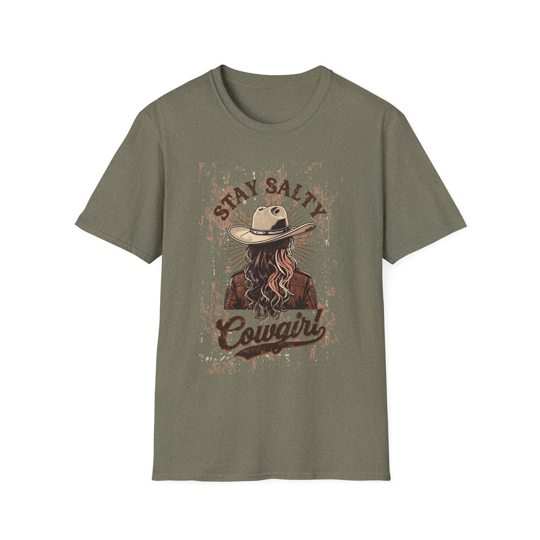 Stay Salty Cowgirl Vintage T-Shirt - Perfect for Western Lovers and Casual Wear - T-Shirt - Positively Sassy - Stay Salty Cowgirl Vintage T-Shirt - Perfect for Western Lovers and Casual Wear