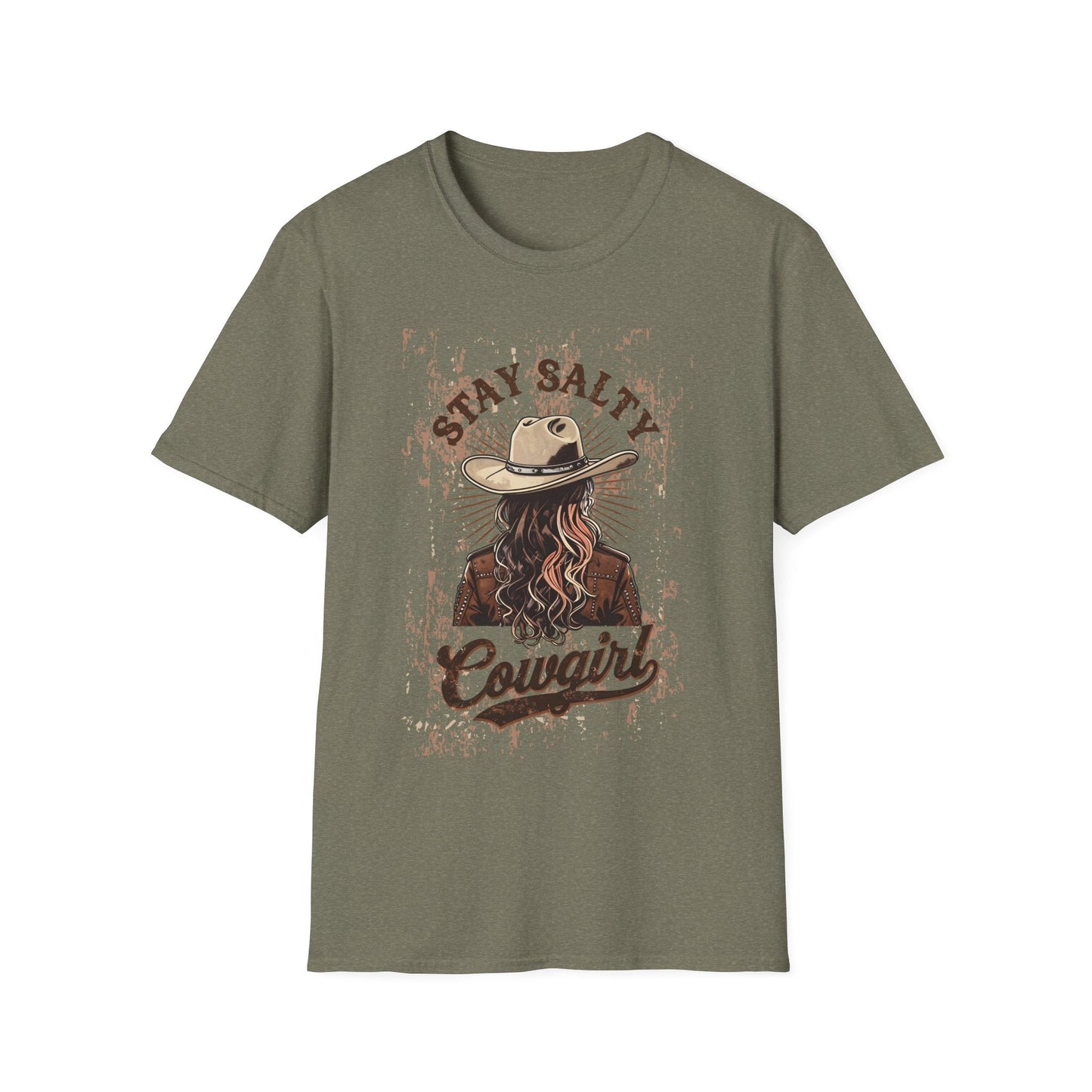 Stay Salty Cowgirl Vintage T-Shirt - Perfect for Western Lovers and Casual Wear - T-Shirt - Positively Sassy - Stay Salty Cowgirl Vintage T-Shirt - Perfect for Western Lovers and Casual Wear
