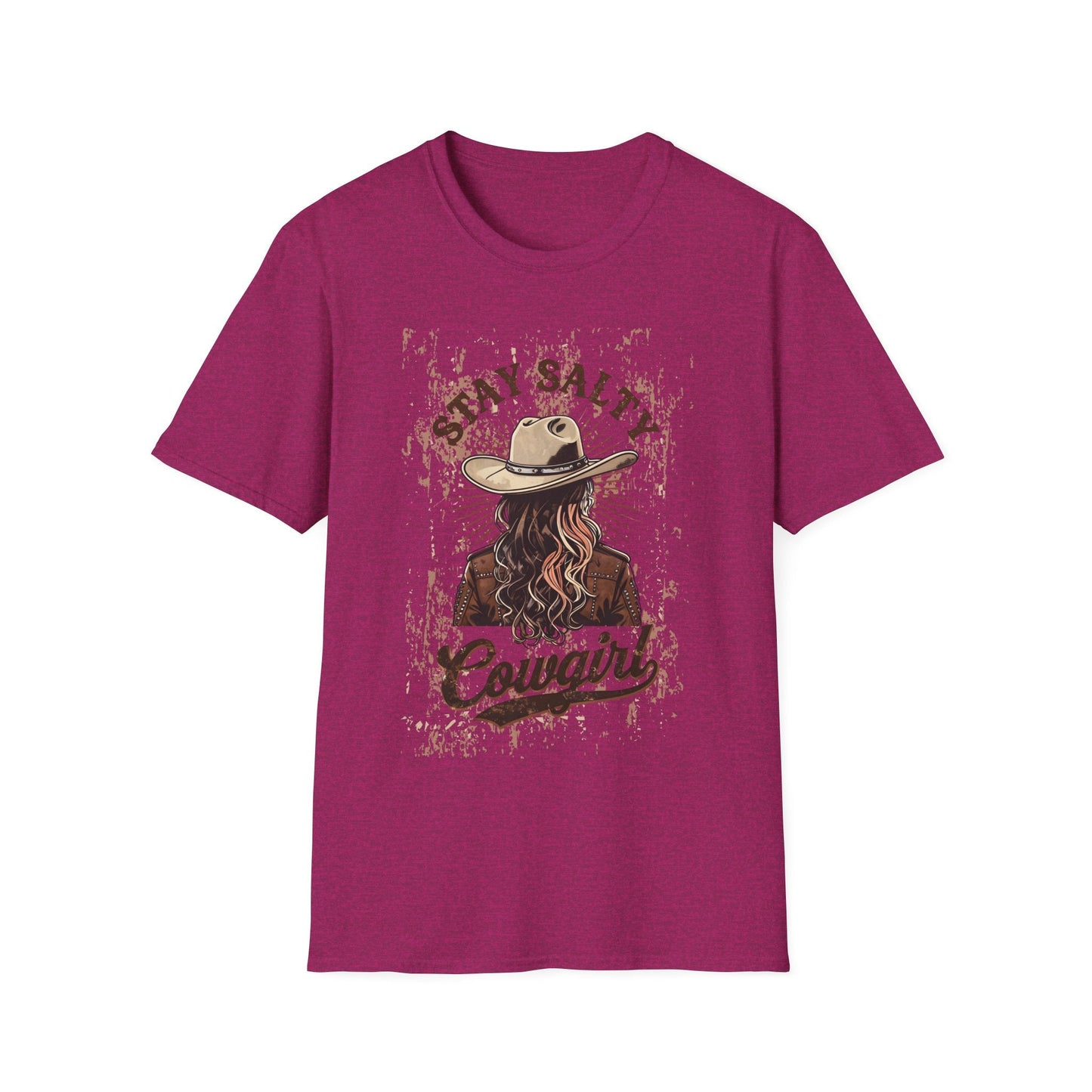 Stay Salty Cowgirl Vintage T-Shirt - Perfect for Western Lovers and Casual Wear - T-Shirt - Positively Sassy - Stay Salty Cowgirl Vintage T-Shirt - Perfect for Western Lovers and Casual Wear