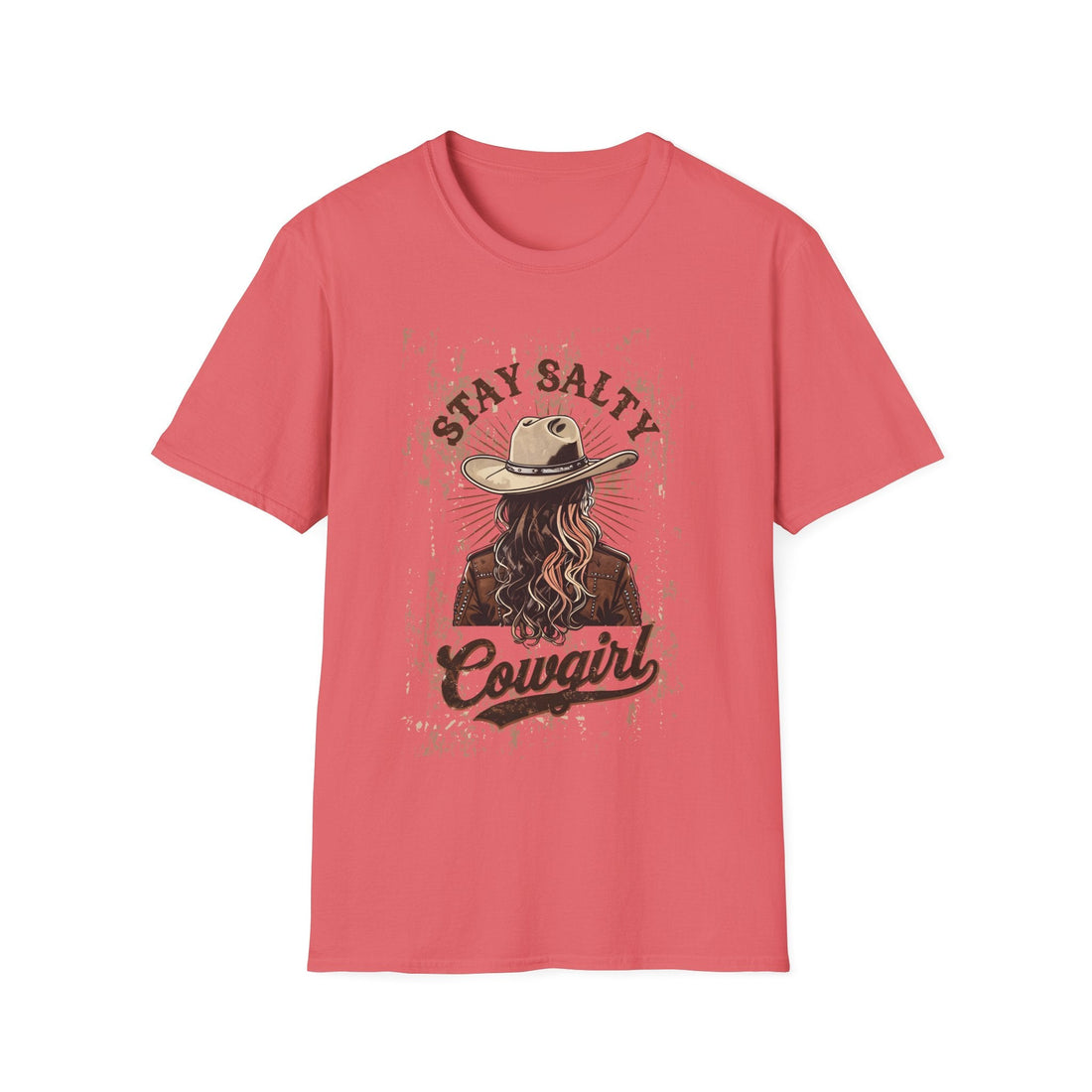 Stay Salty Cowgirl Vintage T-Shirt - Perfect for Western Lovers and Casual Wear - T-Shirt - Positively Sassy - Stay Salty Cowgirl Vintage T-Shirt - Perfect for Western Lovers and Casual Wear