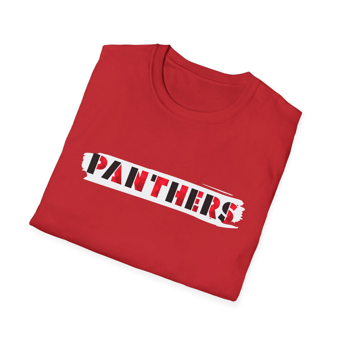 Stencil Panthers Softstyle T-Shirt | Panthers Theme | Comfortable Casual Wear - T-Shirt - Positively Sassy - Stencil Panthers Softstyle T-Shirt | Panthers Theme | Comfortable Casual Wear