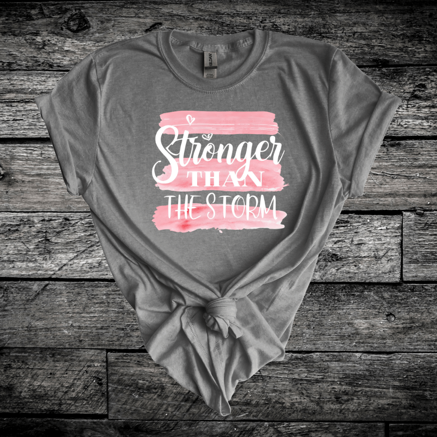 Stronger Than The Storm Softstyle T-Shirt - T-Shirt - Positively Sassy - Stronger Than The Storm Softstyle T-Shirt