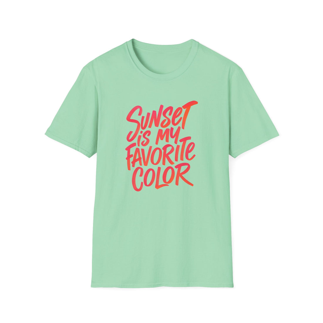 Sunset is My Favorite Color T-Shirt | Unisex Softstyle Tee for Summer Vibes, Casual Wear, Gift Idea, Beach Days, Color Lover's Tee - T-Shirt - Positively Sassy - Sunset is My Favorite Color T-Shirt | Unisex Softstyle Tee for Summer Vibes, Casual Wear, Gift Idea, Beach Days, Color Lover's Tee