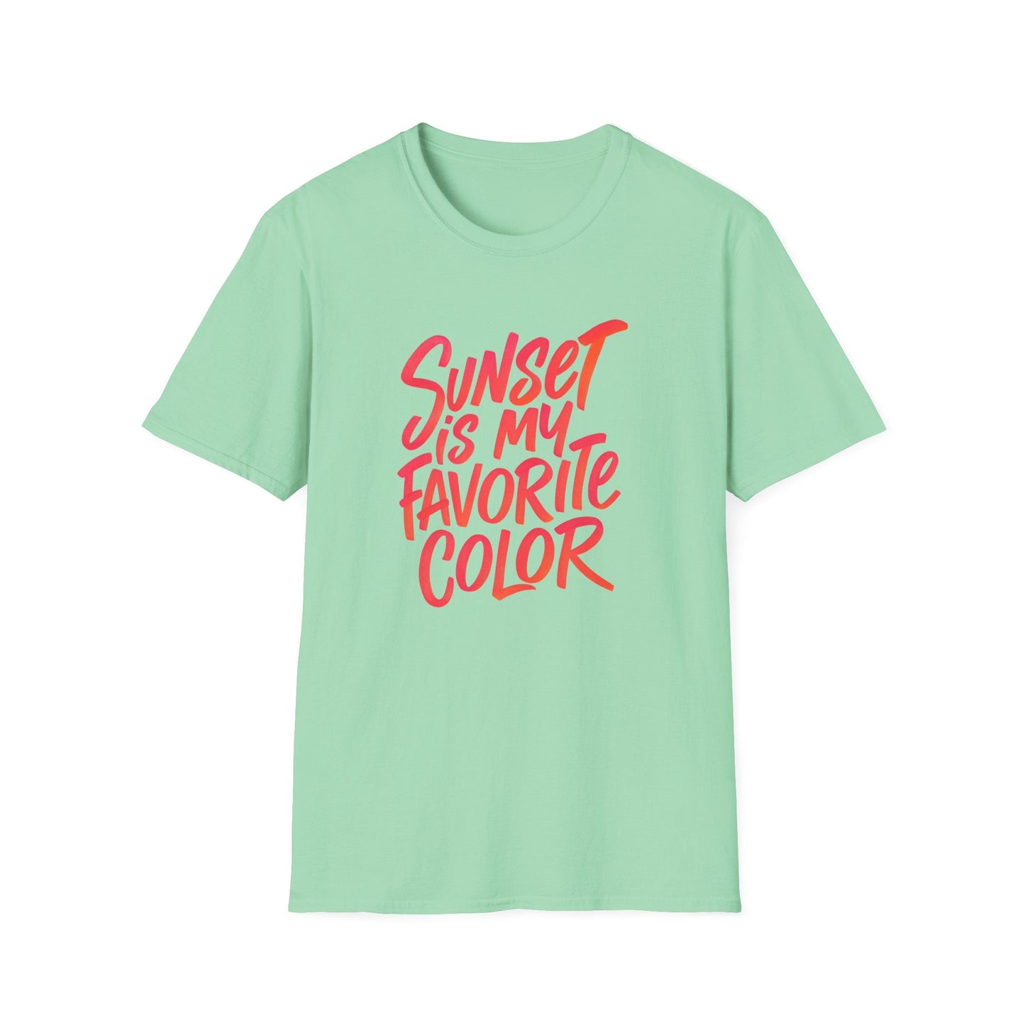 Sunset is My Favorite Color T-Shirt | Unisex Softstyle Tee for Summer Vibes, Casual Wear, Gift Idea, Beach Days, Color Lover's Tee - T-Shirt - Positively Sassy - Sunset is My Favorite Color T-Shirt | Unisex Softstyle Tee for Summer Vibes, Casual Wear, Gift Idea, Beach Days, Color Lover's Tee