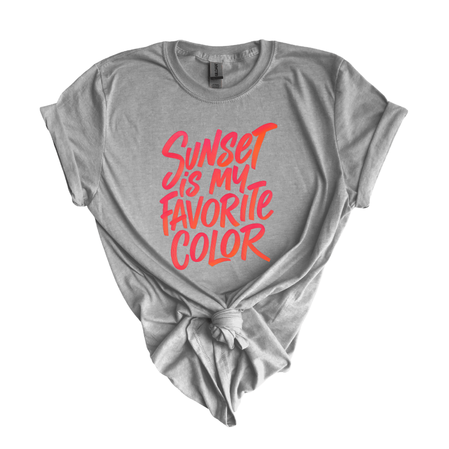 Sunset is My Favorite Color T-Shirt | Unisex Softstyle Tee for Summer Vibes, Casual Wear, Gift Idea, Beach Days, Color Lover's Tee - T-Shirt - Positively Sassy - Sunset is My Favorite Color T-Shirt | Unisex Softstyle Tee for Summer Vibes, Casual Wear, Gift Idea, Beach Days, Color Lover's Tee