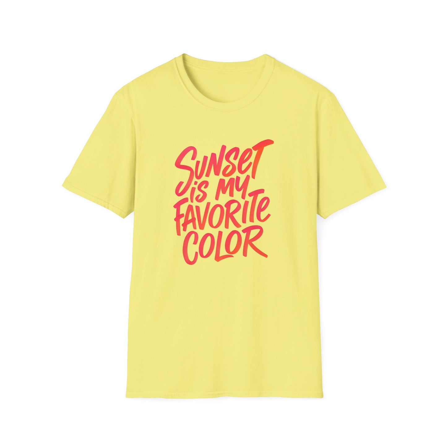 Sunset is My Favorite Color T-Shirt | Unisex Softstyle Tee for Summer Vibes, Casual Wear, Gift Idea, Beach Days, Color Lover's Tee - T-Shirt - Positively Sassy - Sunset is My Favorite Color T-Shirt | Unisex Softstyle Tee for Summer Vibes, Casual Wear, Gift Idea, Beach Days, Color Lover's Tee
