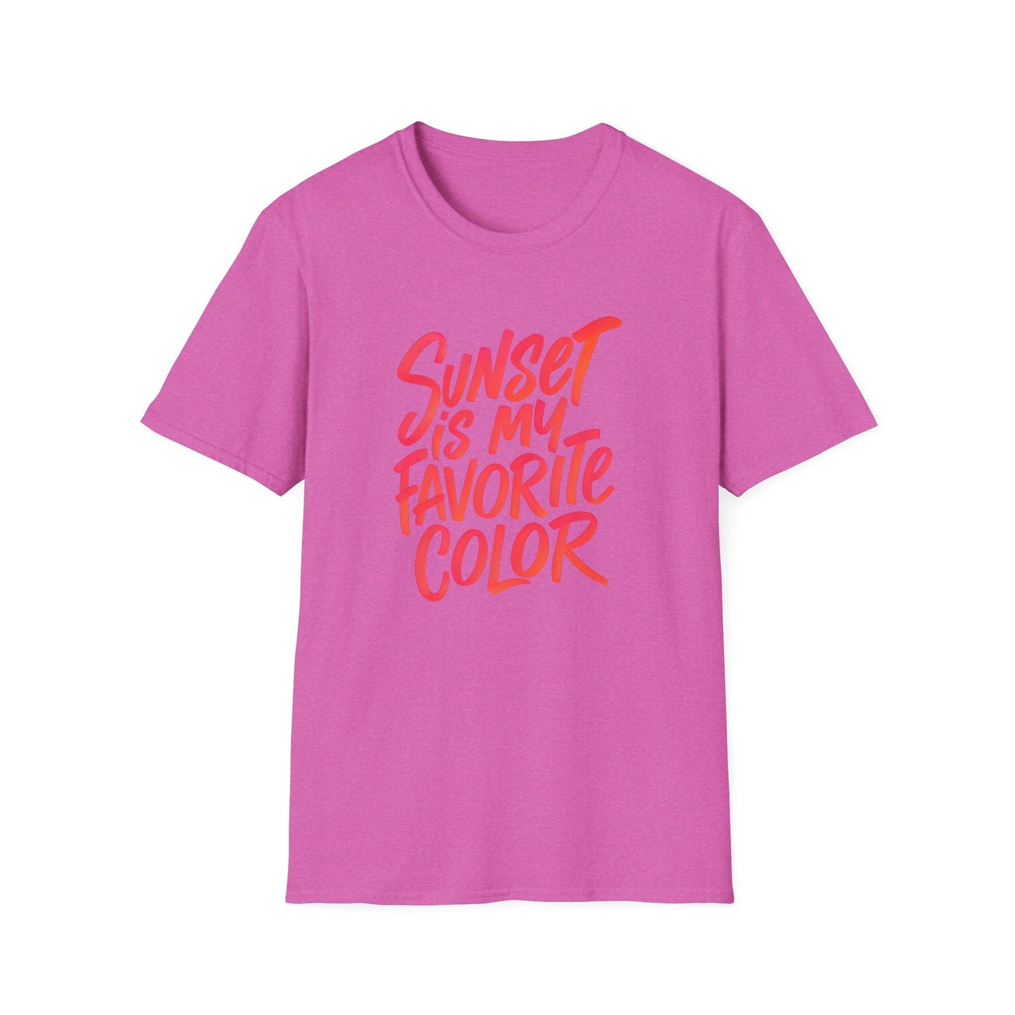 Sunset is My Favorite Color T-Shirt | Unisex Softstyle Tee for Summer Vibes, Casual Wear, Gift Idea, Beach Days, Color Lover's Tee - T-Shirt - Positively Sassy - Sunset is My Favorite Color T-Shirt | Unisex Softstyle Tee for Summer Vibes, Casual Wear, Gift Idea, Beach Days, Color Lover's Tee