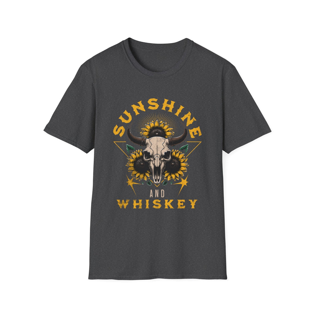 Sunshine and Whiskey Softstyle T-Shirt - T-Shirt - Positively Sassy - Sunshine and Whiskey Softstyle T-Shirt