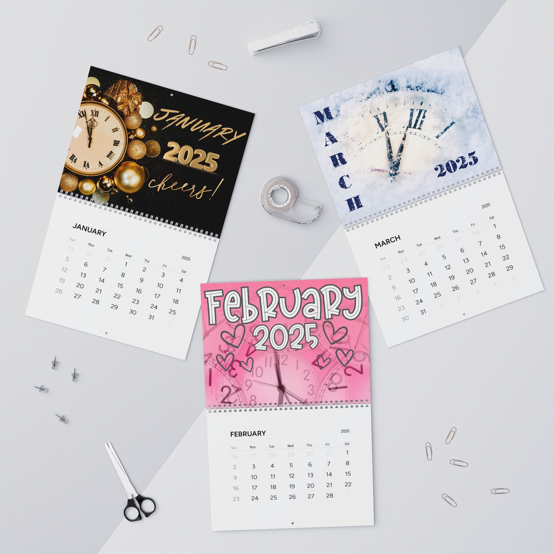 Time Flies Wall Calendars (2025) - Calendar - Positively Sassy - Time Flies Wall Calendars (2025)