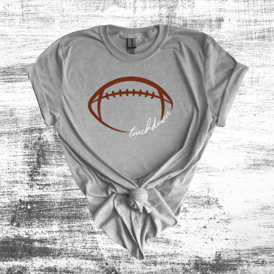 Touchdown Football T-Shirt, Sports Fan Tee, Game Day Apparel, Unisex Softstyle Shirt, Football Season Gift, Casual Wear - T-Shirt - Positively Sassy - Touchdown Football T-Shirt, Sports Fan Tee, Game Day Apparel, Unisex Softstyle Shirt, Football Season Gift, Casual Wear