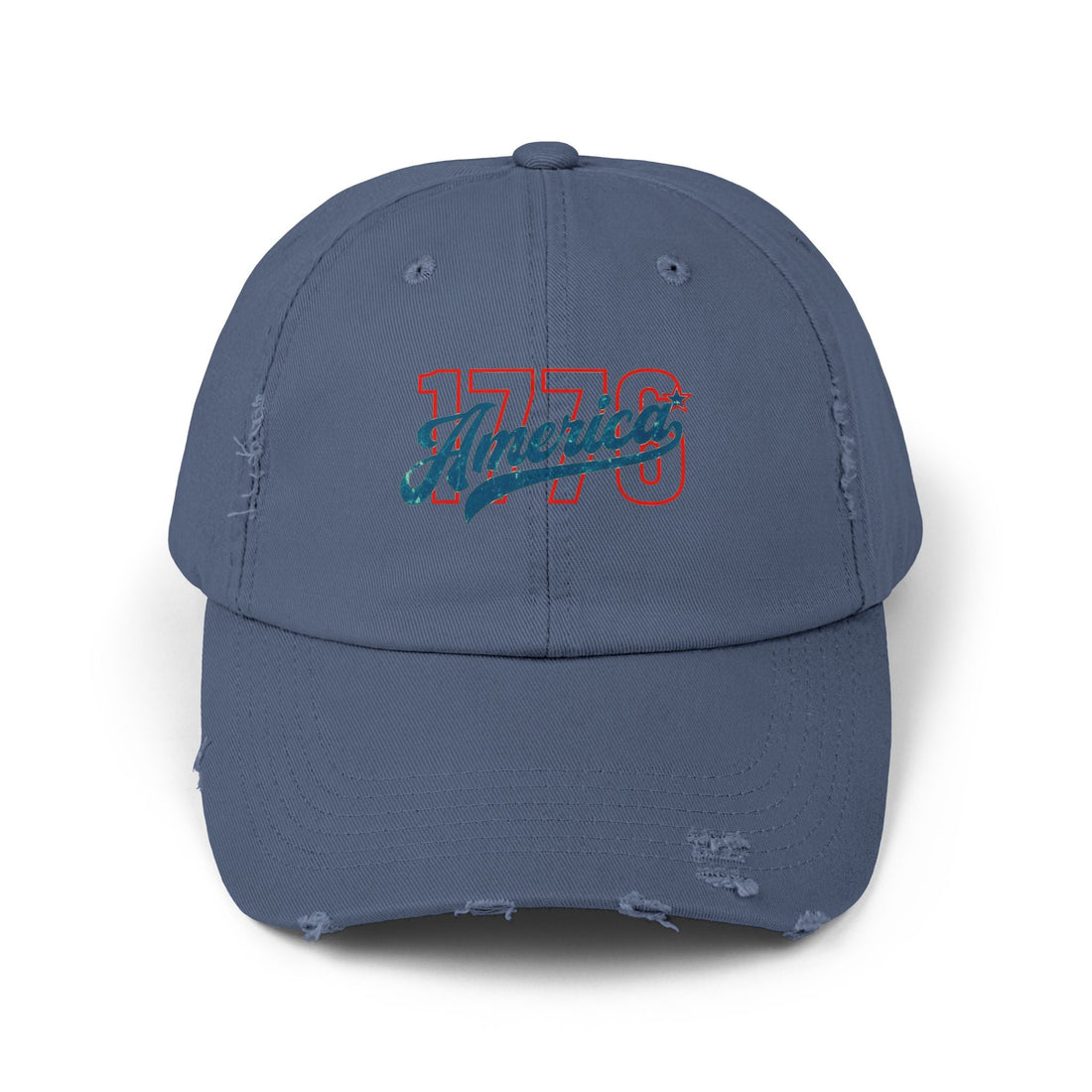 Unisex Distressed Cap with '1776 America' Design | Vintage American Style Hat, Perfect for Patriotic Occasions, Gifts, Casual Wear, [...] - Hats - Positively Sassy - Unisex Distressed Cap with '1776 America' Design | Vintage American Style Hat, Perfect for Patriotic Occasions, Gifts, Casual Wear, [...]