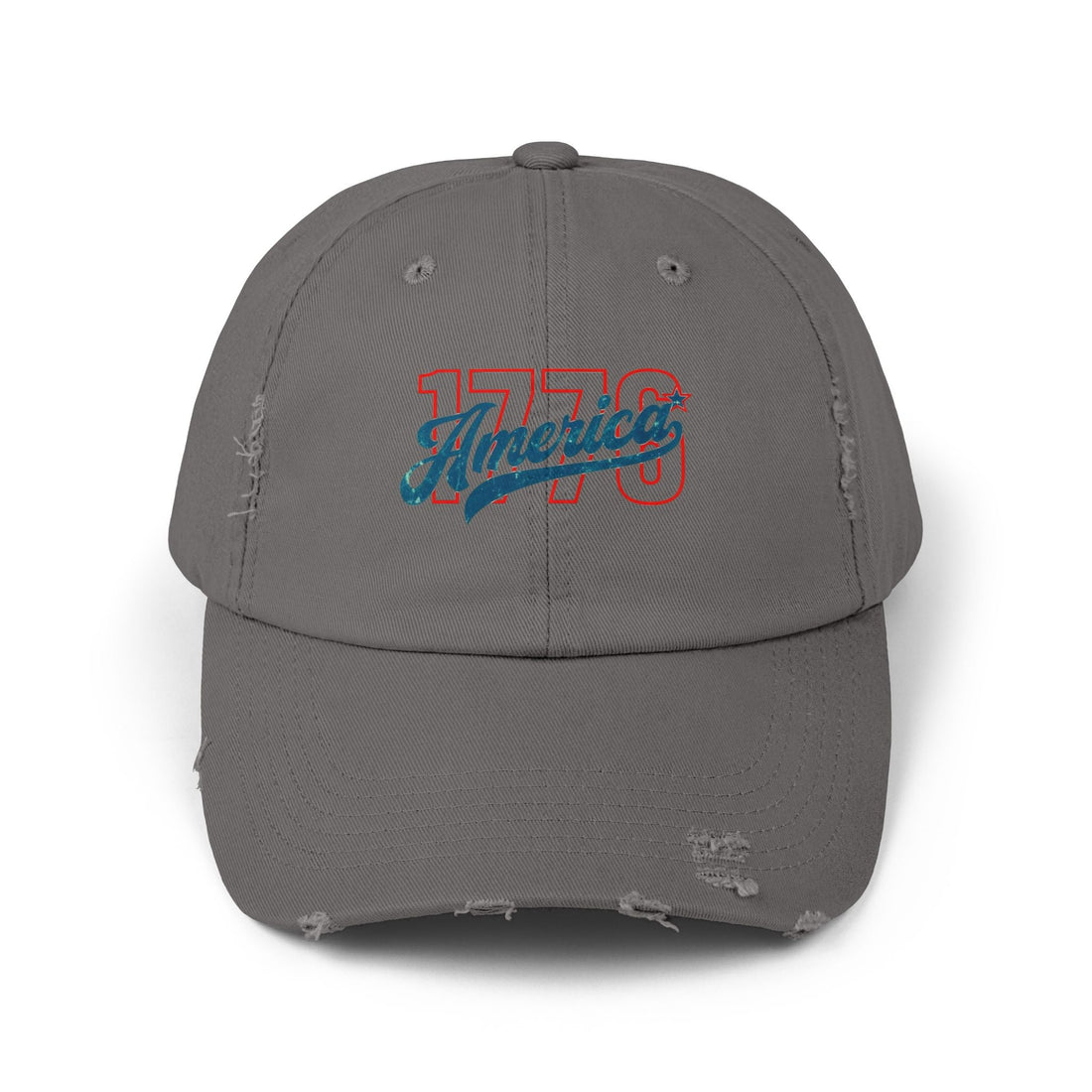 Unisex Distressed Cap with '1776 America' Design | Vintage American Style Hat, Perfect for Patriotic Occasions, Gifts, Casual Wear, [...] - Hats - Positively Sassy - Unisex Distressed Cap with '1776 America' Design | Vintage American Style Hat, Perfect for Patriotic Occasions, Gifts, Casual Wear, [...]