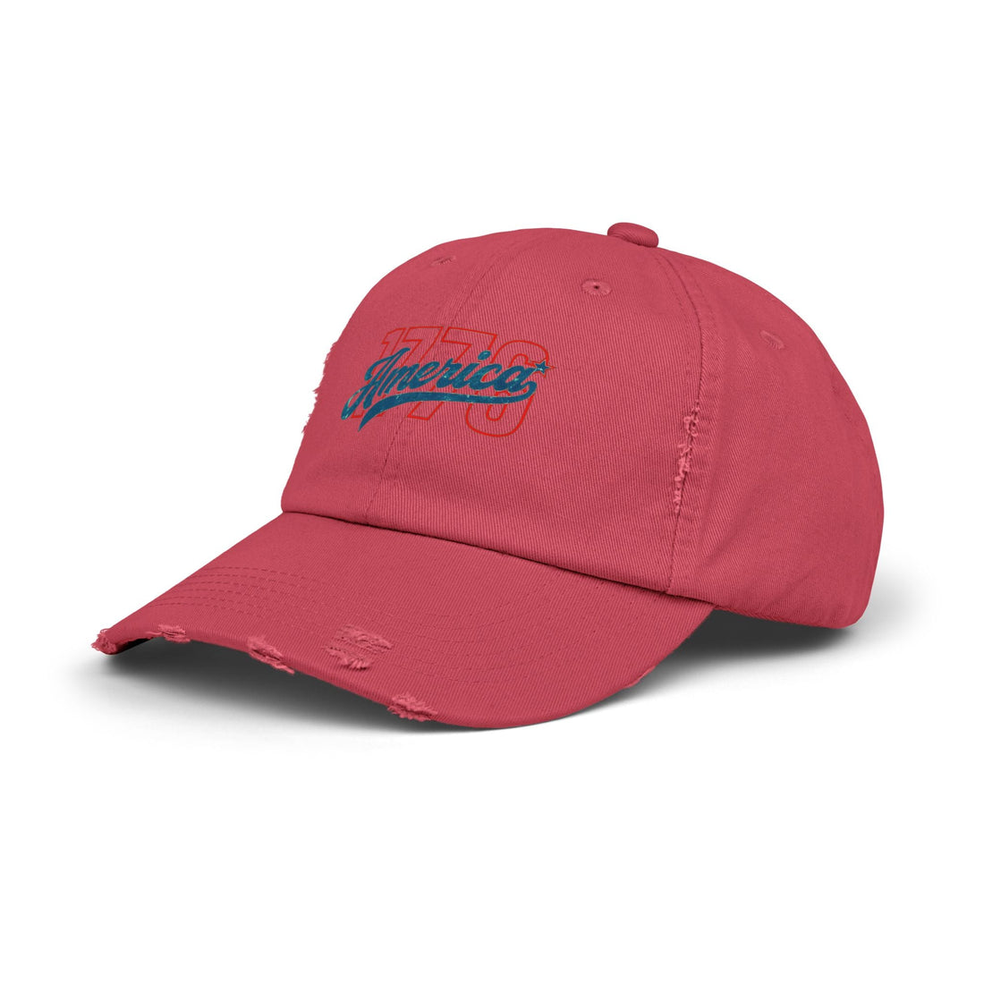 Unisex Distressed Cap with '1776 America' Design | Vintage American Style Hat, Perfect for Patriotic Occasions, Gifts, Casual Wear, [...] - Hats - Positively Sassy - Unisex Distressed Cap with '1776 America' Design | Vintage American Style Hat, Perfect for Patriotic Occasions, Gifts, Casual Wear, [...]