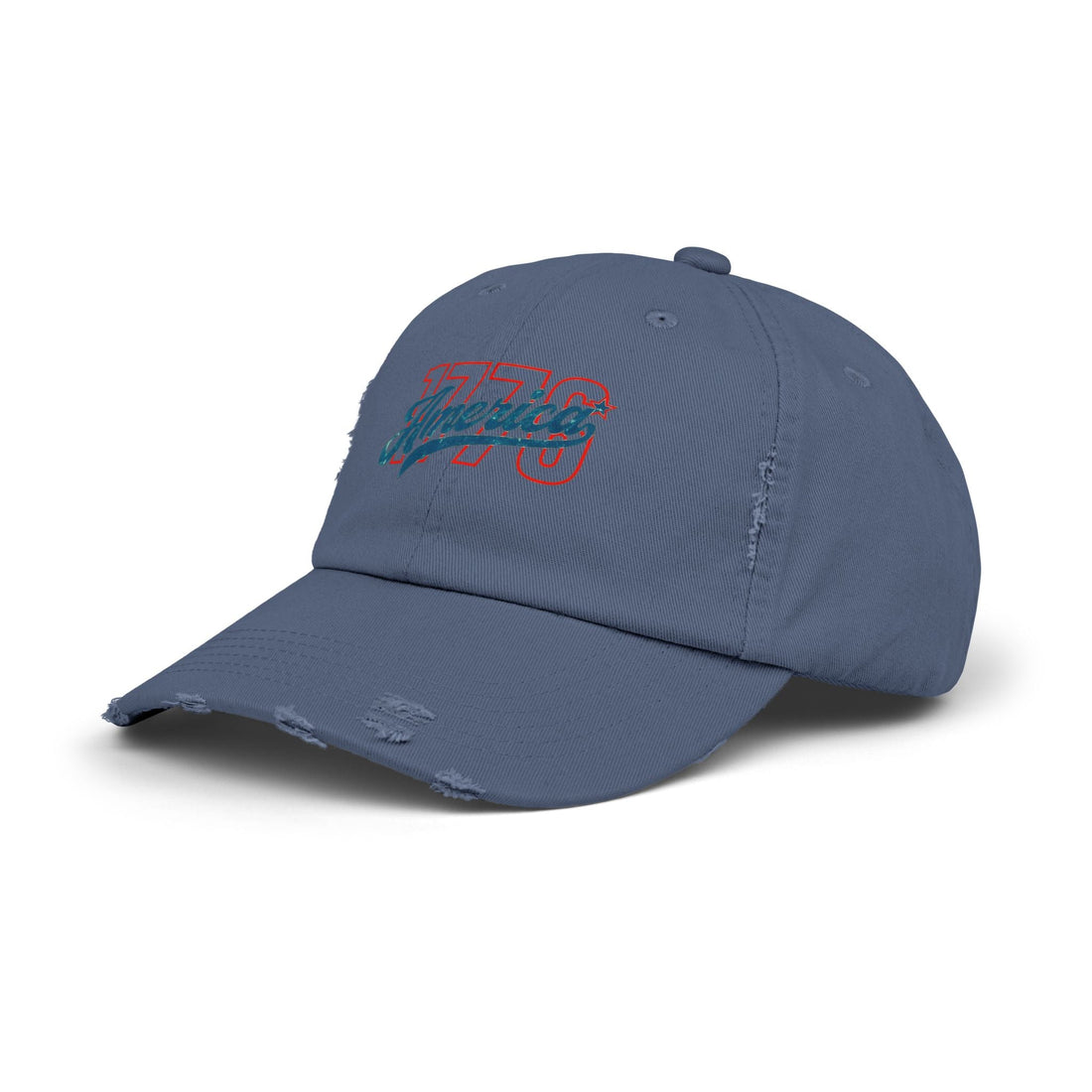 Unisex Distressed Cap with '1776 America' Design | Vintage American Style Hat, Perfect for Patriotic Occasions, Gifts, Casual Wear, [...] - Hats - Positively Sassy - Unisex Distressed Cap with '1776 America' Design | Vintage American Style Hat, Perfect for Patriotic Occasions, Gifts, Casual Wear, [...]