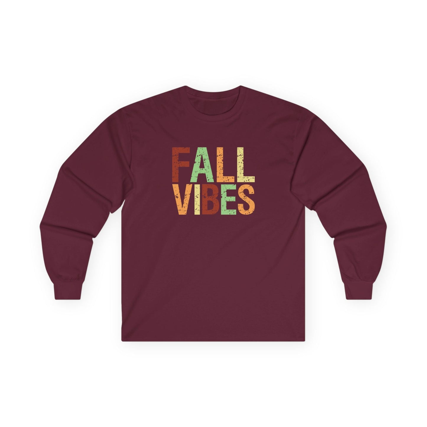 Unisex Long Sleeve Tee - Fall Vibes, Cozy Autumn Shirt, Gift for Fall Lovers, September Fashion, Casual Layering Top - Long - sleeve - Positively Sassy - Unisex Long Sleeve Tee - Fall Vibes, Cozy Autumn Shirt, Gift for Fall Lovers, September Fashion, Casual Layering Top