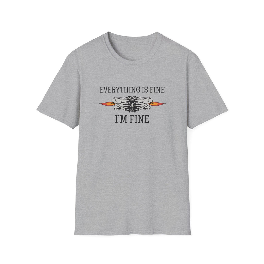 Unisex Softstyle T-Shirt - "Everything is Fine" Graphic Tee, Casual Gift, Humor Shirt, Everyday Wear, Comfortable Apparel - T-Shirt - Positively Sassy - Unisex Softstyle T-Shirt - "Everything is Fine" Graphic Tee, Casual Gift, Humor Shirt, Everyday Wear, Comfortable Apparel