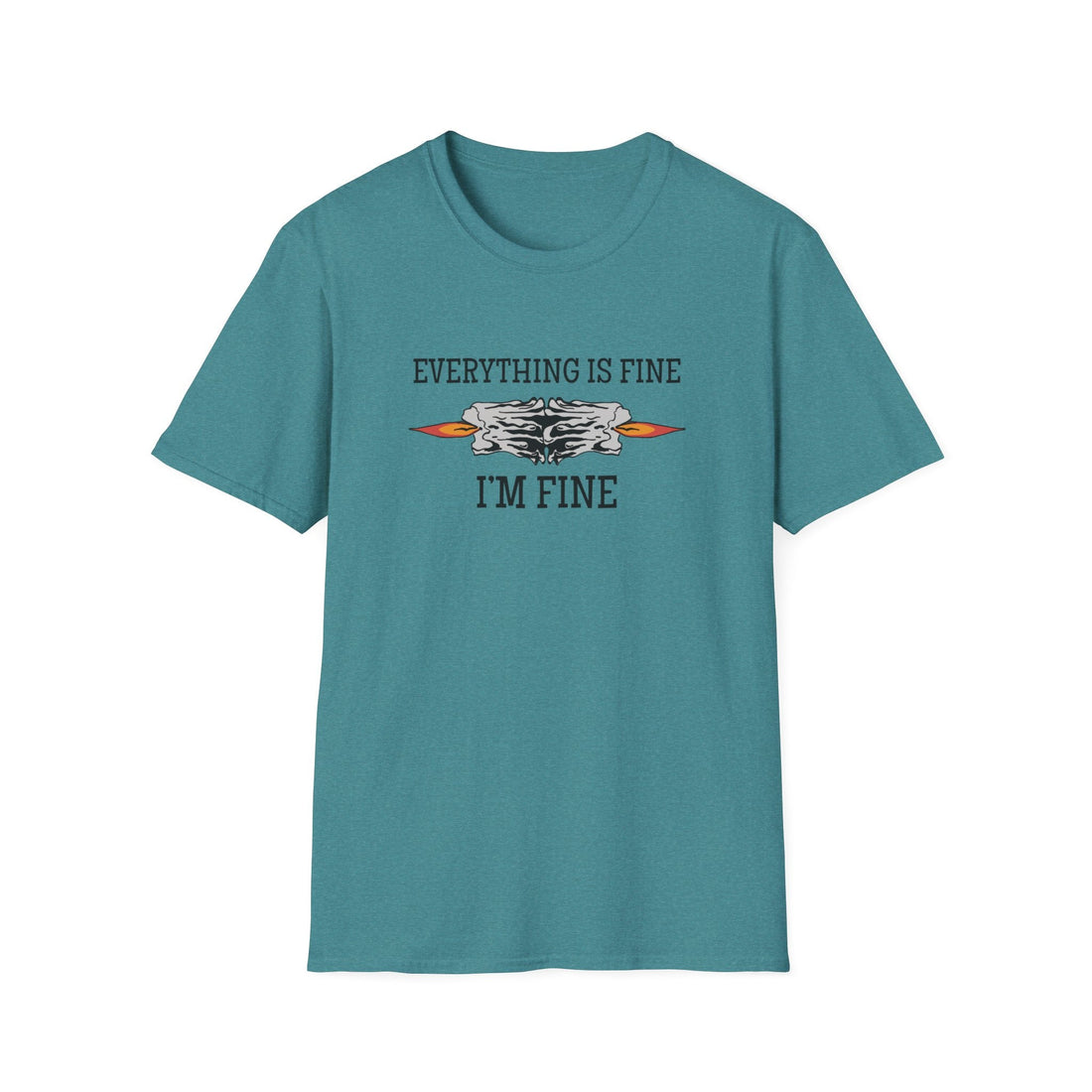 Unisex Softstyle T-Shirt - "Everything is Fine" Graphic Tee, Casual Gift, Humor Shirt, Everyday Wear, Comfortable Apparel - T-Shirt - Positively Sassy - Unisex Softstyle T-Shirt - "Everything is Fine" Graphic Tee, Casual Gift, Humor Shirt, Everyday Wear, Comfortable Apparel