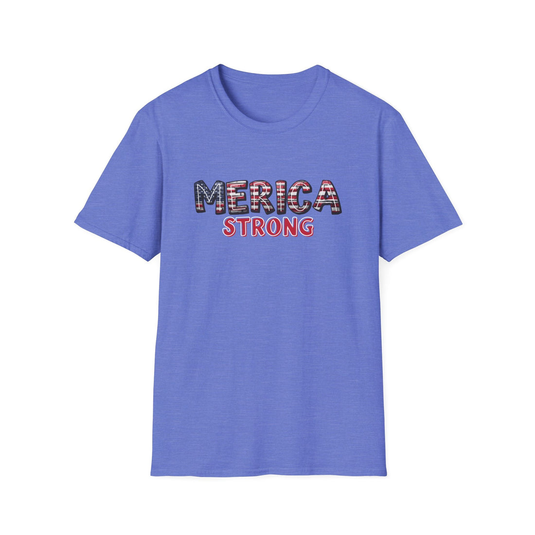 Unisex Softstyle T-Shirt - 'Merica Strong - Patriotic Tee for Independence Day, BBQs, Casual Wear, Gifts for Him & Her, Red White Blue [...] - T-Shirt - Positively Sassy - Unisex Softstyle T-Shirt - 'Merica Strong - Patriotic Tee for Independence Day, BBQs, Casual Wear, Gifts for Him & Her, Red White Blue [...]
