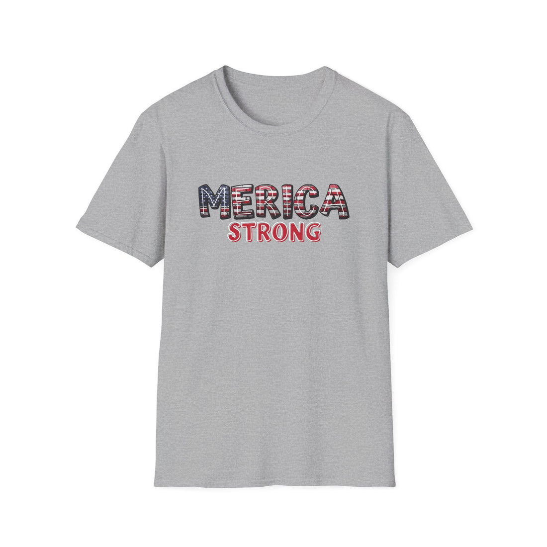 Unisex Softstyle T-Shirt - 'Merica Strong - Patriotic Tee for Independence Day, BBQs, Casual Wear, Gifts for Him & Her, Red White Blue [...] - T-Shirt - Positively Sassy - Unisex Softstyle T-Shirt - 'Merica Strong - Patriotic Tee for Independence Day, BBQs, Casual Wear, Gifts for Him & Her, Red White Blue [...]