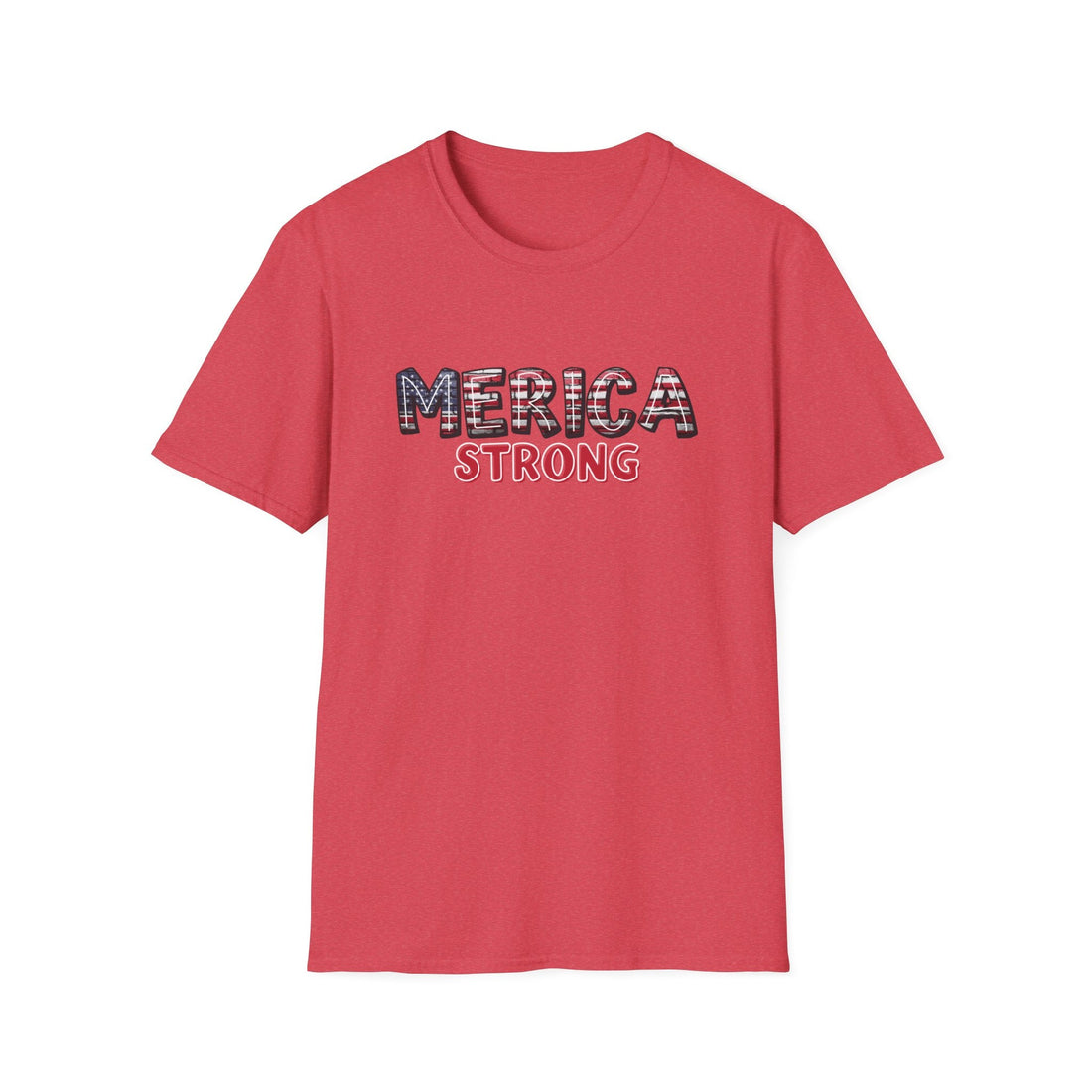 Unisex Softstyle T-Shirt - 'Merica Strong - Patriotic Tee for Independence Day, BBQs, Casual Wear, Gifts for Him & Her, Red White Blue [...] - T-Shirt - Positively Sassy - Unisex Softstyle T-Shirt - 'Merica Strong - Patriotic Tee for Independence Day, BBQs, Casual Wear, Gifts for Him & Her, Red White Blue [...]